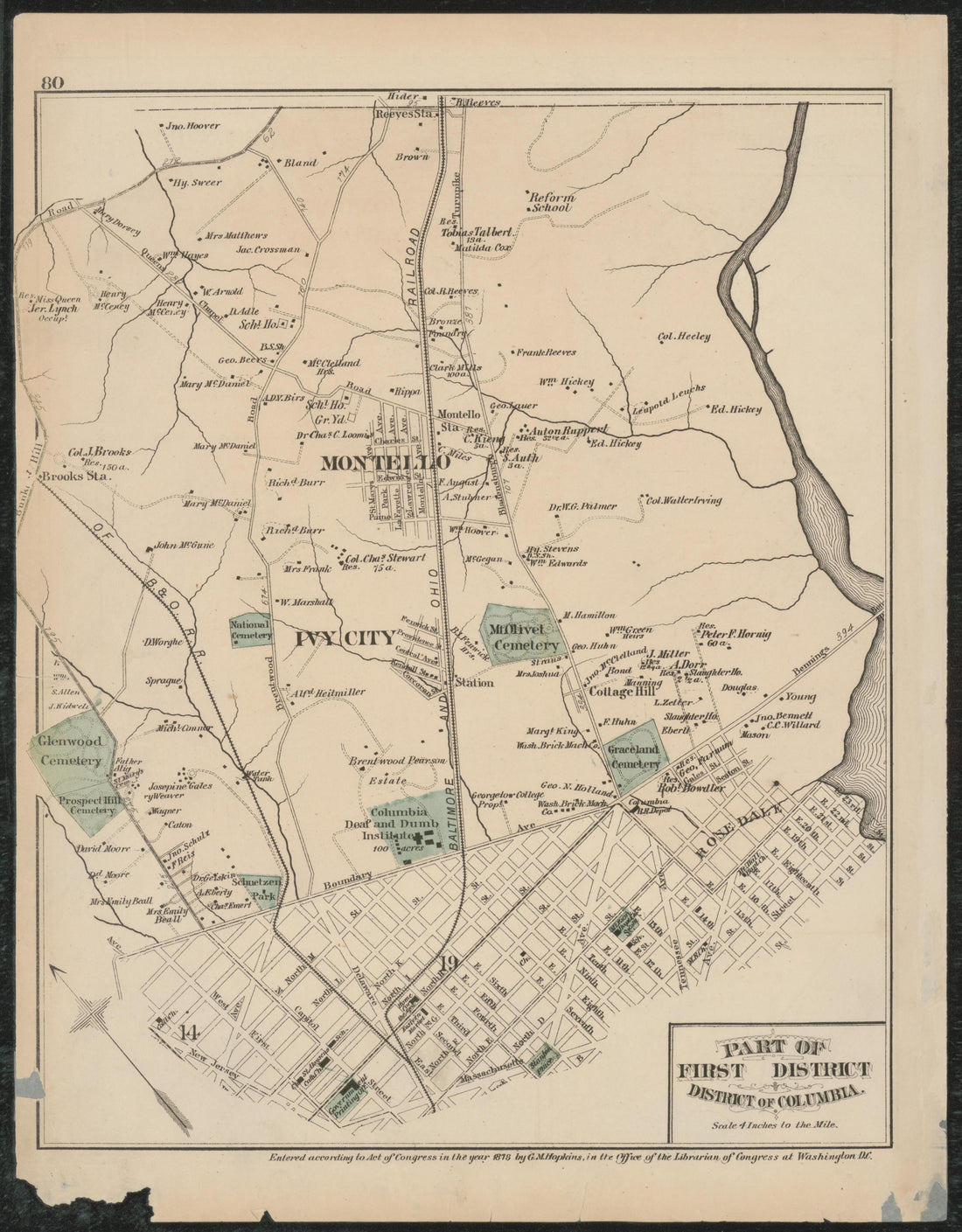Image 55 of Atlas of Fifteen Miles Around Washington, Including the Counties of Fairfax and Alexandria, Virginia (maps Only) from Atlas of Fifteen Miles Around Washington, Including the Counties of Fairfax and Alexandria, Virginia 1879 by Relic Map Company