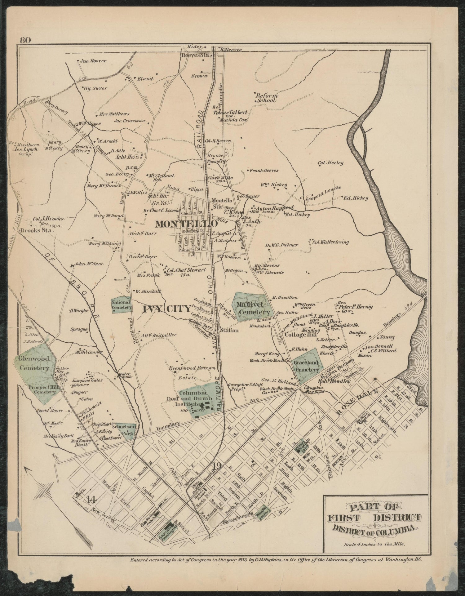 Image 55 of Atlas of Fifteen Miles Around Washington, Including the Counties of Fairfax and Alexandria, Virginia (maps Only) from Atlas of Fifteen Miles Around Washington, Including the Counties of Fairfax and Alexandria, Virginia 1879 by Relic Map Company