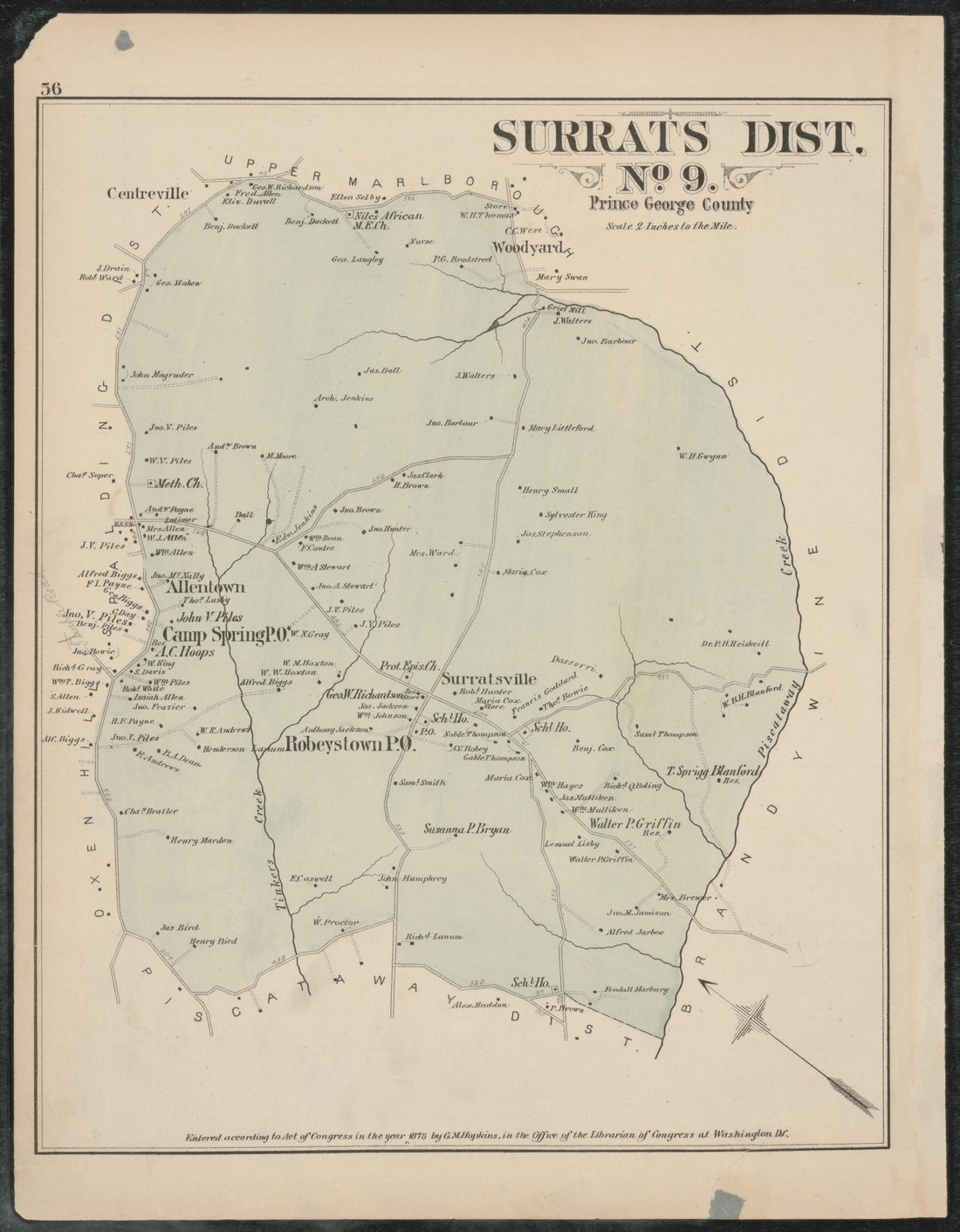 Image 38 of Atlas of Fifteen Miles Around Washington, Including the Counties of Fairfax and Alexandria, Virginia (maps Only) from Atlas of Fifteen Miles Around Washington, Including the Counties of Fairfax and Alexandria, Virginia 1879 by Relic Map Company