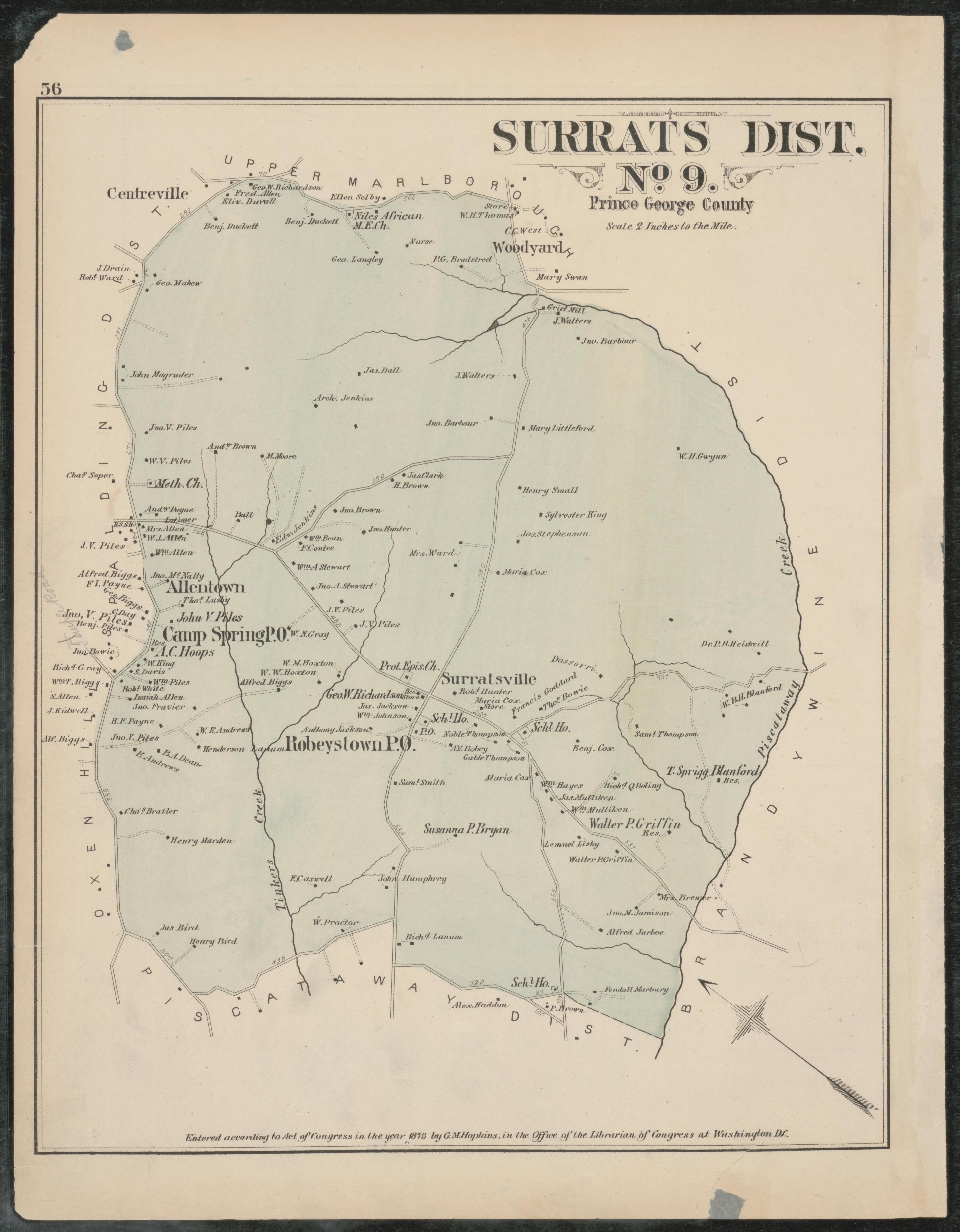 Image 38 of Atlas of Fifteen Miles Around Washington, Including the Counties of Fairfax and Alexandria, Virginia (maps Only) from Atlas of Fifteen Miles Around Washington, Including the Counties of Fairfax and Alexandria, Virginia 1879 by Relic Map Company