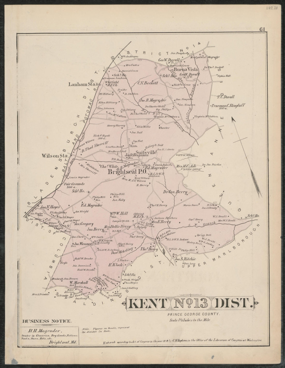 Image 42 of Atlas of Fifteen Miles Around Washington, Including the Counties of Fairfax and Alexandria, Virginia (maps Only) from Atlas of Fifteen Miles Around Washington, Including the Counties of Fairfax and Alexandria, Virginia 1879 by Relic Map Company