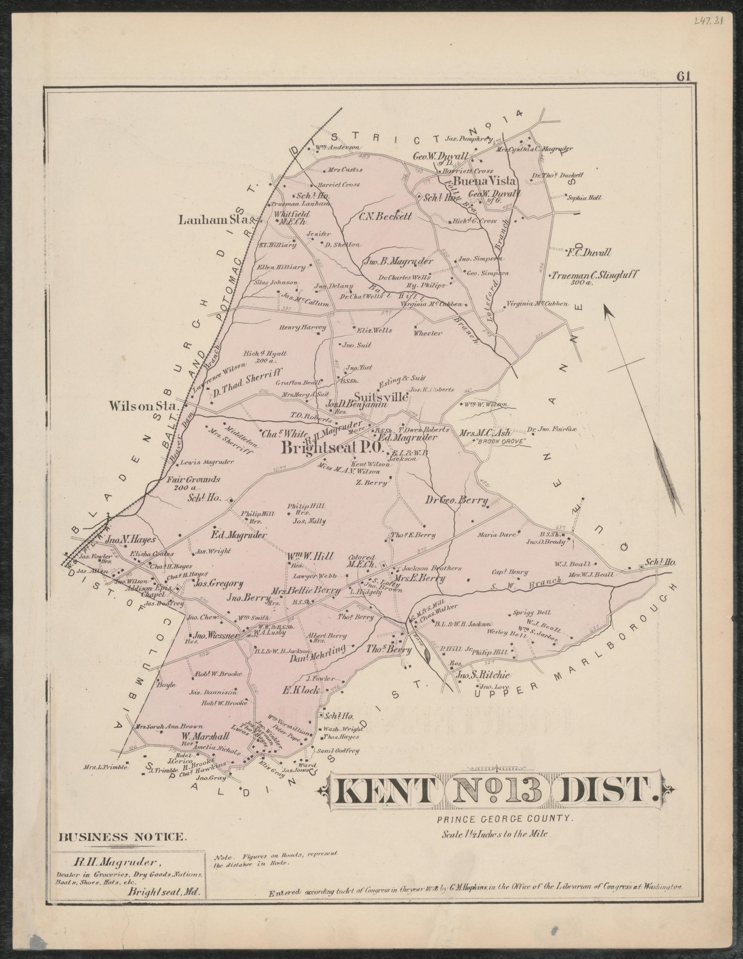 Image 42 of Atlas of Fifteen Miles Around Washington, Including the Counties of Fairfax and Alexandria, Virginia (maps Only) from Atlas of Fifteen Miles Around Washington, Including the Counties of Fairfax and Alexandria, Virginia 1879 by Relic Map Company