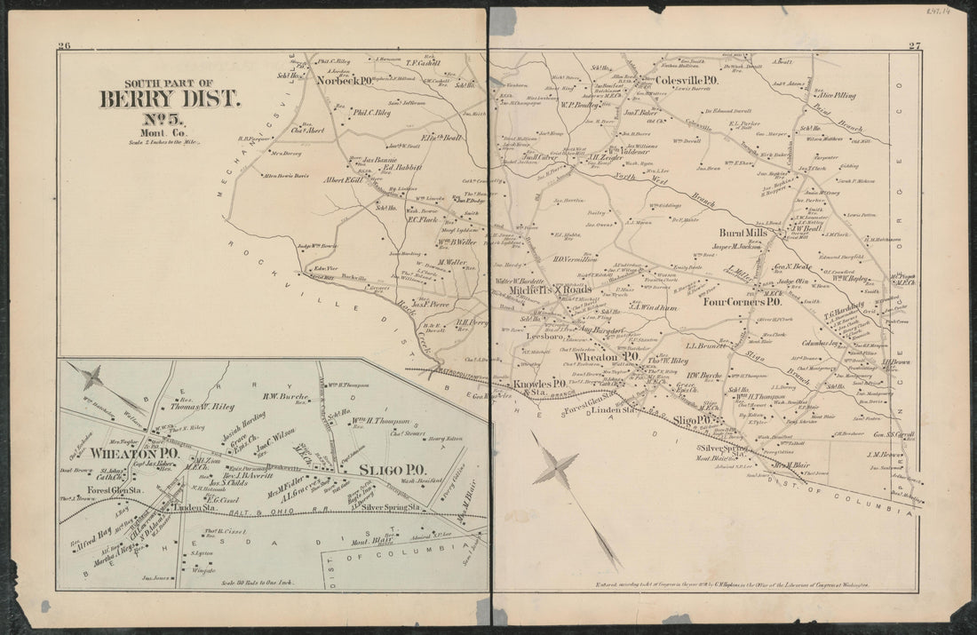 Image 17 of Atlas of Fifteen Miles Around Washington, Including the Counties of Fairfax and Alexandria, Virginia (maps Only) from Atlas of Fifteen Miles Around Washington, Including the Counties of Fairfax and Alexandria, Virginia 1879 by Relic Map Company