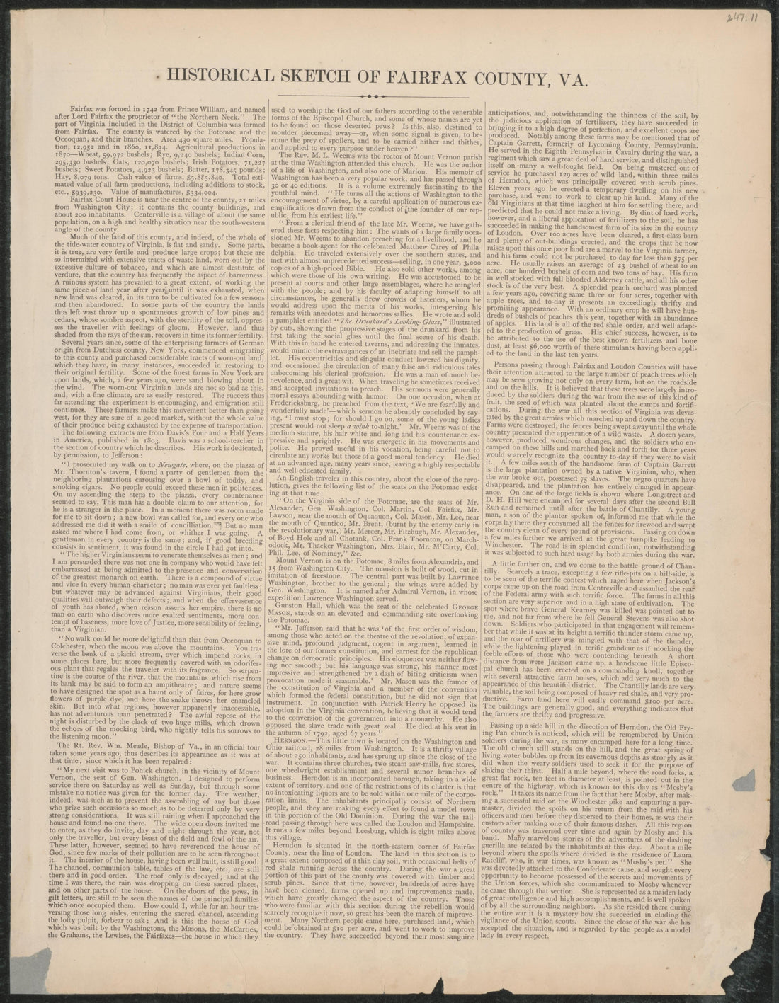 Image 9 of Atlas of Fifteen Miles Around Washington, Including the Counties of Fairfax and Alexandria, Virginia (maps Only) from Atlas of Fifteen Miles Around Washington, Including the Counties of Fairfax and Alexandria, Virginia 1879 by Relic Map Company