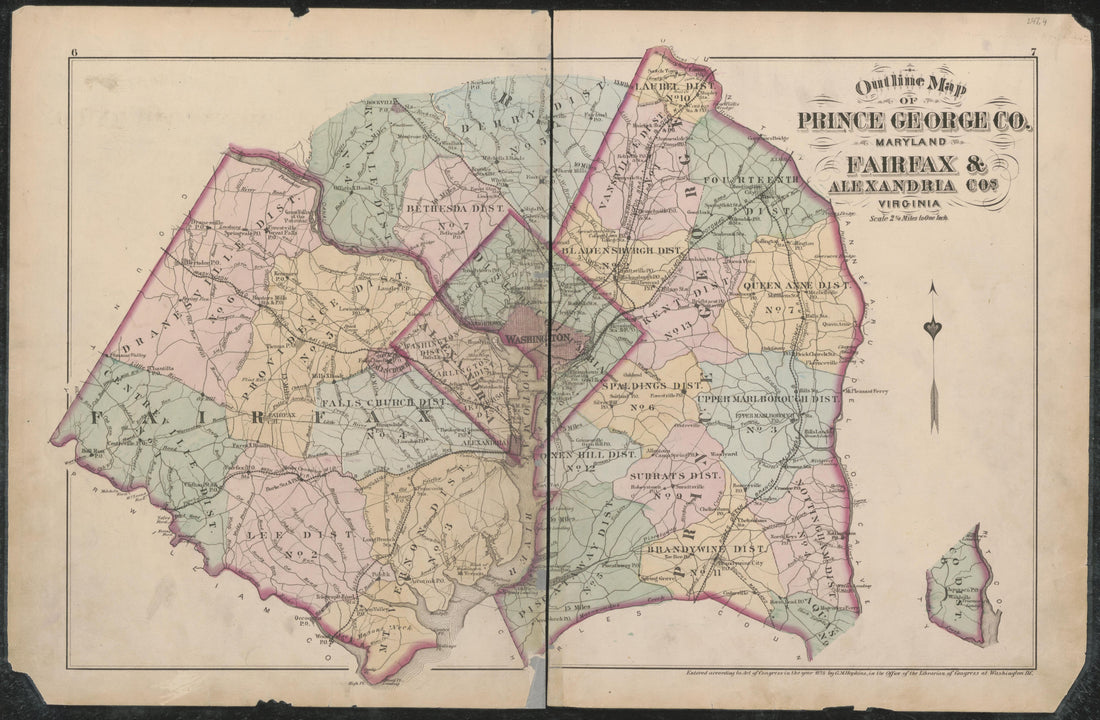 Image 5 of Atlas of Fifteen Miles Around Washington, Including the Counties of Fairfax and Alexandria, Virginia (maps Only) from Atlas of Fifteen Miles Around Washington, Including the Counties of Fairfax and Alexandria, Virginia 1879 by Relic Map Company