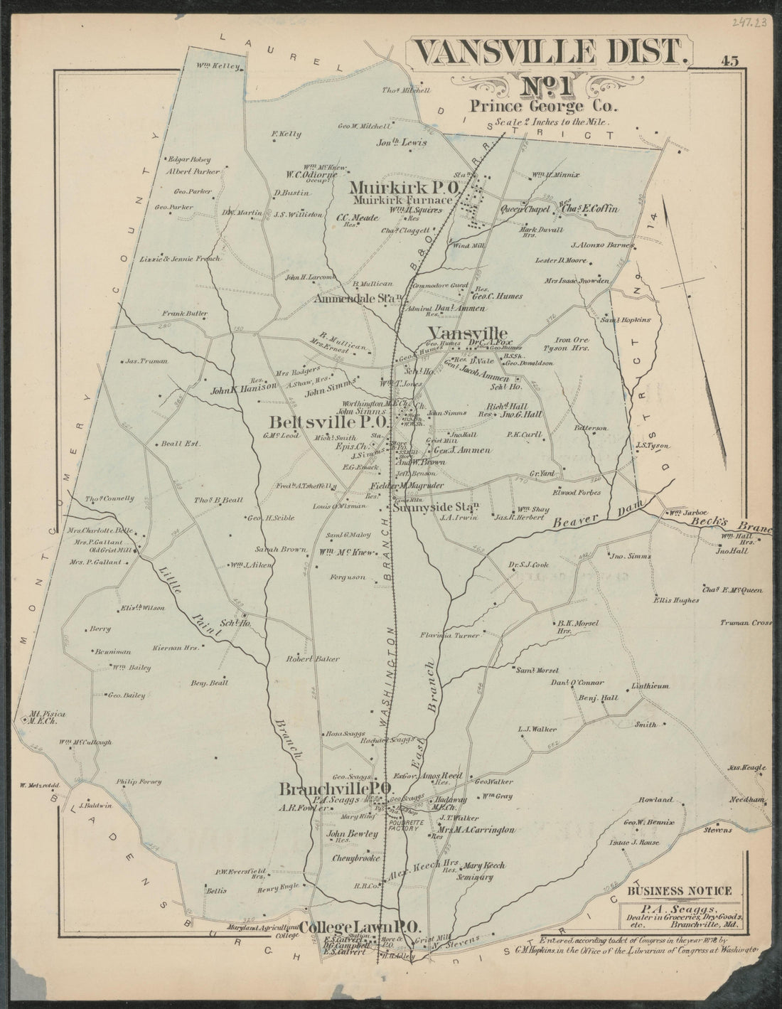 Image 30 of Atlas of Fifteen Miles Around Washington, Including the Counties of Fairfax and Alexandria, Virginia (maps Only) from Atlas of Fifteen Miles Around Washington, Including the Counties of Fairfax and Alexandria, Virginia 1879 by Relic Map Company