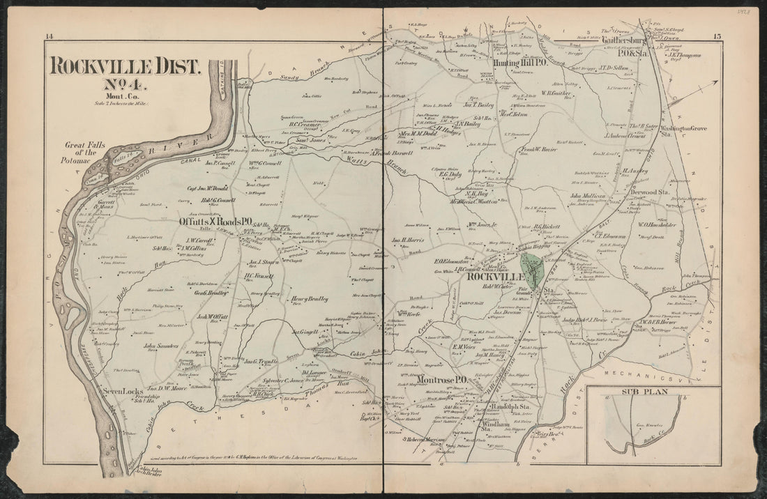 Image 13 of Atlas of Fifteen Miles Around Washington, Including the Counties of Fairfax and Alexandria, Virginia (maps Only) from Atlas of Fifteen Miles Around Washington, Including the Counties of Fairfax and Alexandria, Virginia 1879 by Relic Map Company