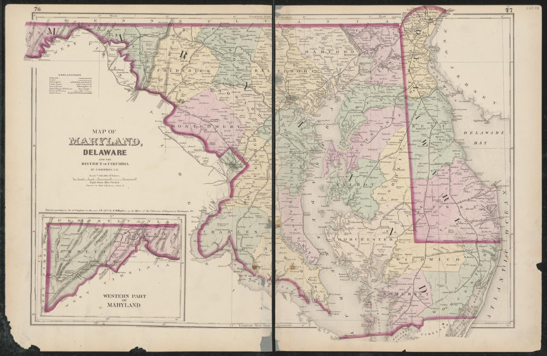 Image 59 of Atlas of Fifteen Miles Around Washington, Including the Counties of Fairfax and Alexandria, Virginia (maps Only) from Atlas of Fifteen Miles Around Washington, Including the Counties of Fairfax and Alexandria, Virginia 1879 by Relic Map Company