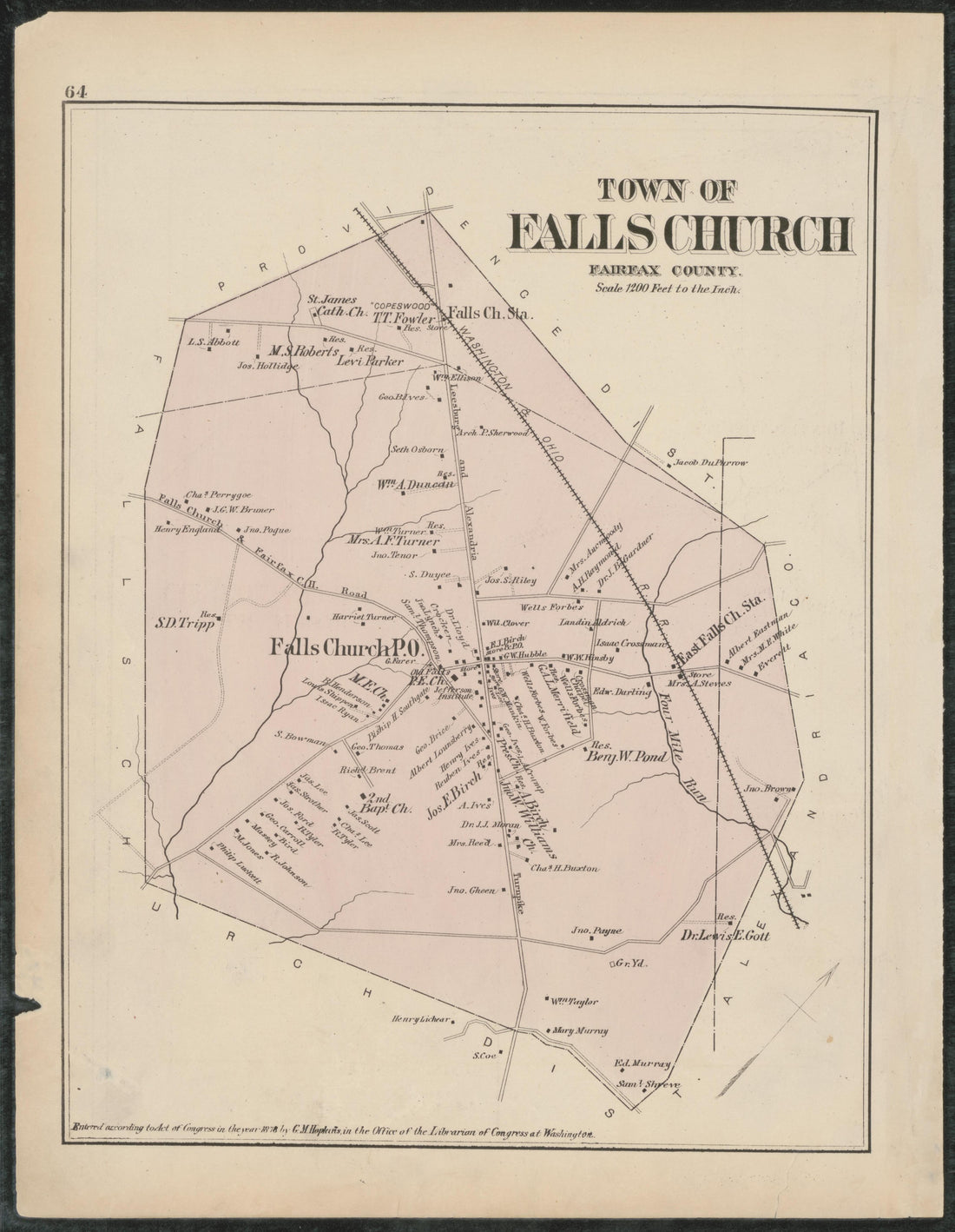Image 44 of Atlas of Fifteen Miles Around Washington, Including the Counties of Fairfax and Alexandria, Virginia (maps Only) from Atlas of Fifteen Miles Around Washington, Including the Counties of Fairfax and Alexandria, Virginia 1879 by Relic Map Company