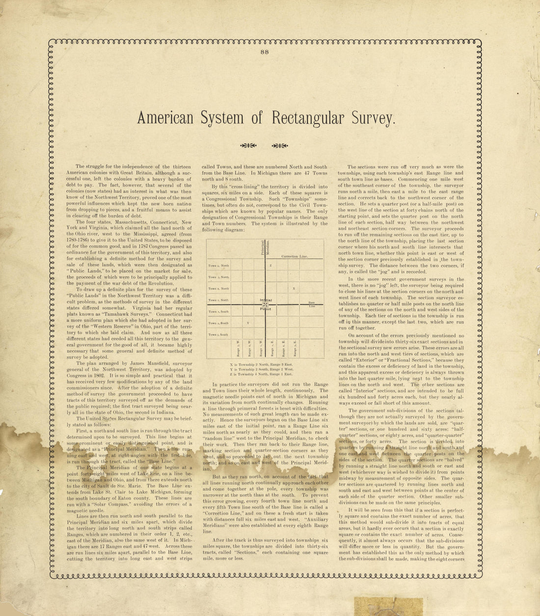 American System of Rectangular Survey from the County of Bay, Michigan : Maps, History, Illustrations and Statistics 1896 by Relic Map Company