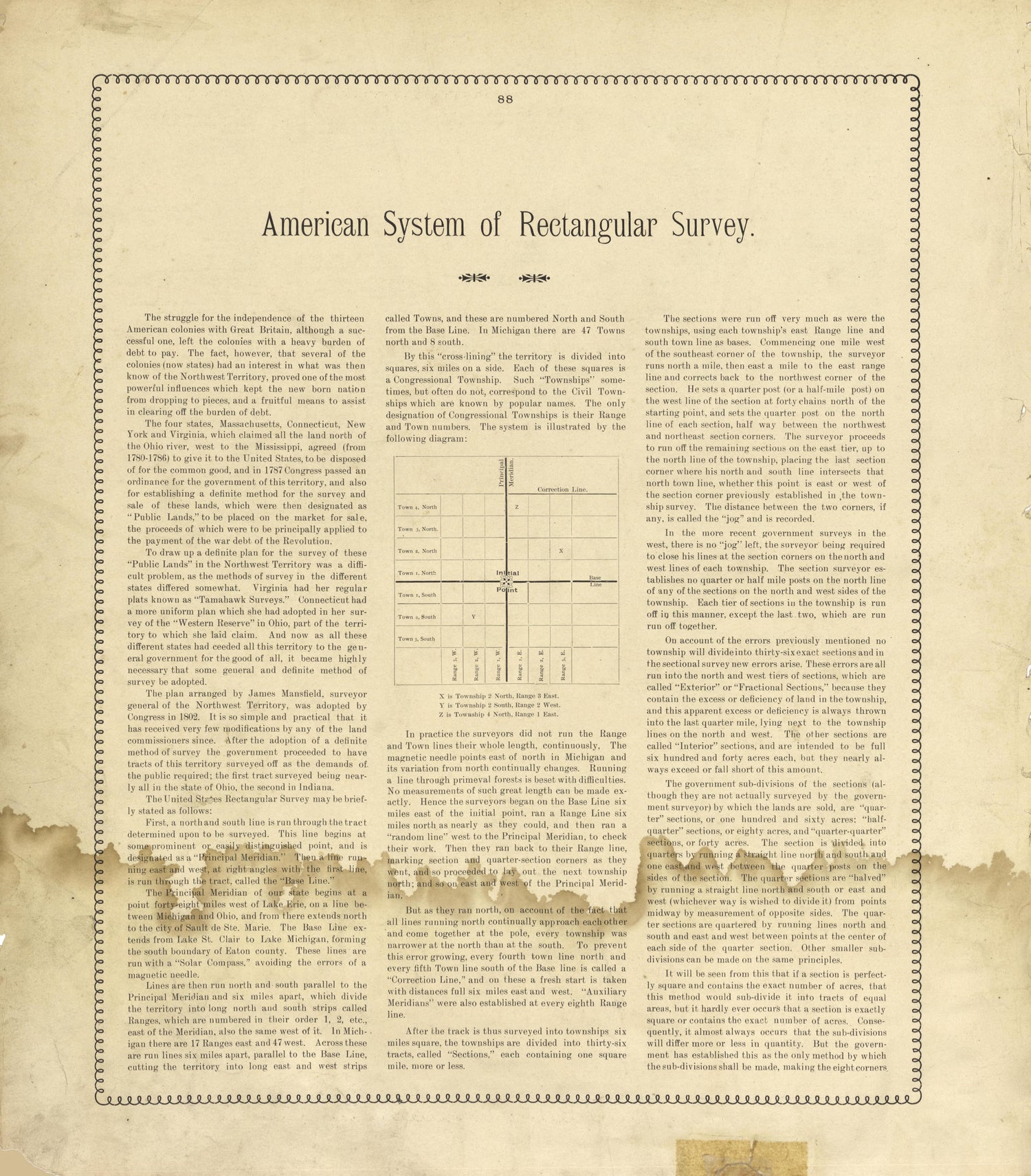 American System of Rectangular Survey from the County of Bay, Michigan : Maps, History, Illustrations and Statistics 1896 by Relic Map Company