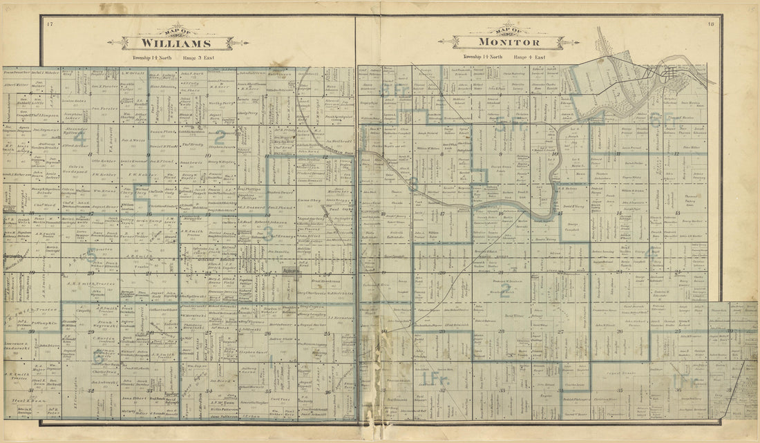 Williams, Monitor from the County of Bay, Michigan : Maps, History, Illustrations and Statistics 1896 by Relic Map Company