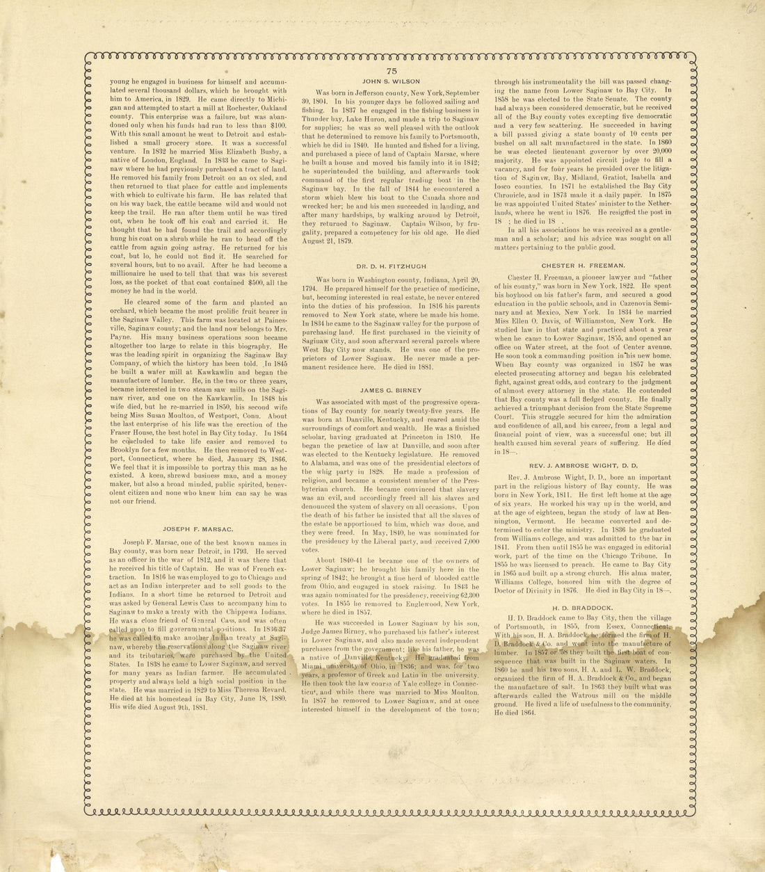 Bay County, Michigan - Continued from the County of Bay, Michigan : Maps, History, Illustrations and Statistics 1896 by Relic Map Company