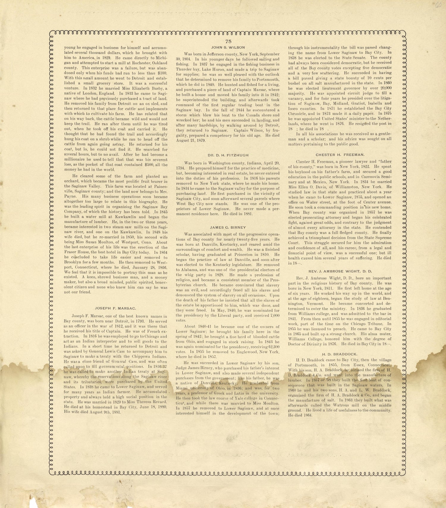 Bay County, Michigan - Continued from the County of Bay, Michigan : Maps, History, Illustrations and Statistics 1896 by Relic Map Company
