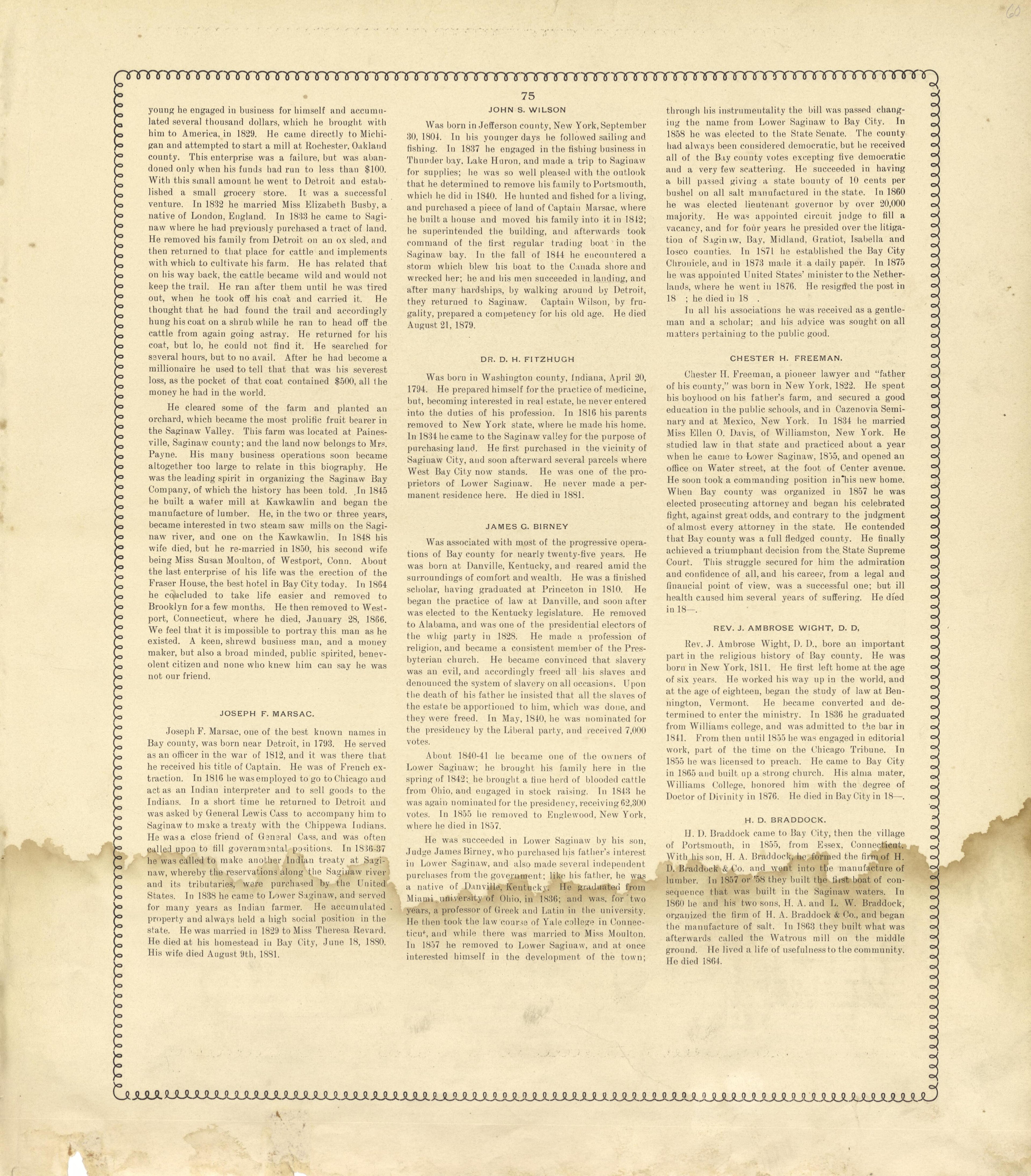 Bay County, Michigan - Continued from the County of Bay, Michigan : Maps, History, Illustrations and Statistics 1896 by Relic Map Company