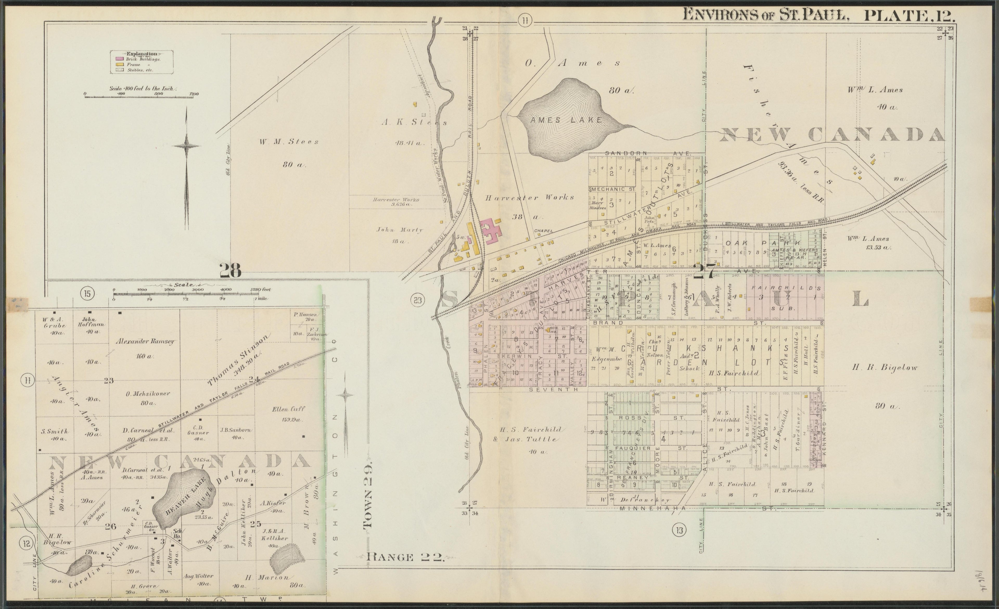 Image 15 of Atlas of the Enirons of St. Paul (maps Only) from Atlas of the Enirons of St. Paul : Including the Whole of Ramsey County, Minnesota 1886 by Relic Map Company