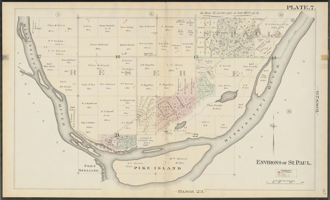This old map of Minnesota, Ramsey County, Saint Paul Region,  was created by Hopkins, Griffith Morgan in 1886