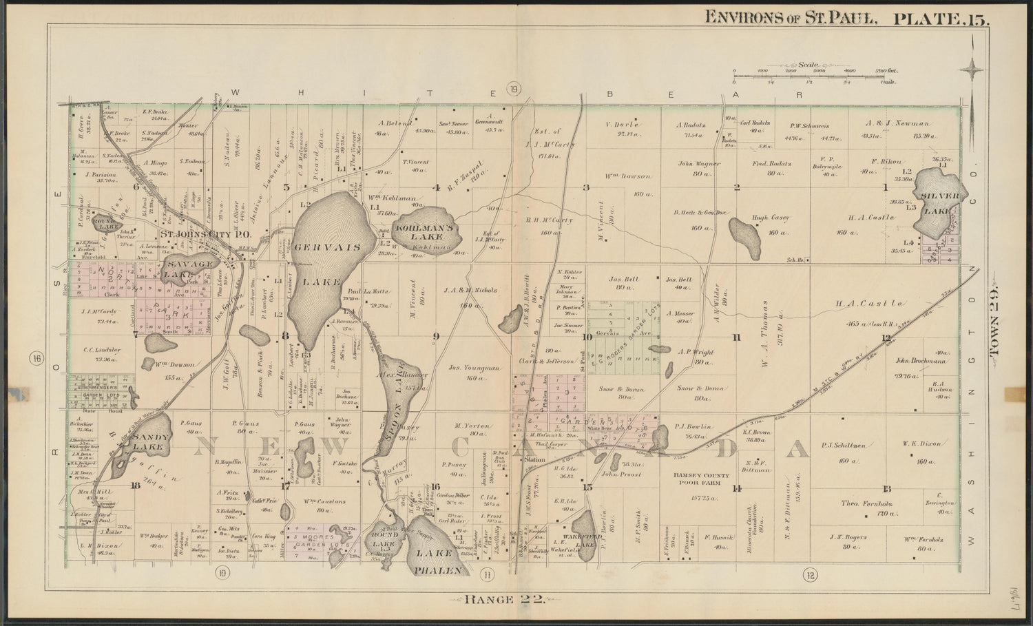 Image 18 of Atlas of the Enirons of St. Paul (maps Only) from Atlas of the Enirons of St. Paul : Including the Whole of Ramsey County, Minnesota 1886 by Relic Map Company