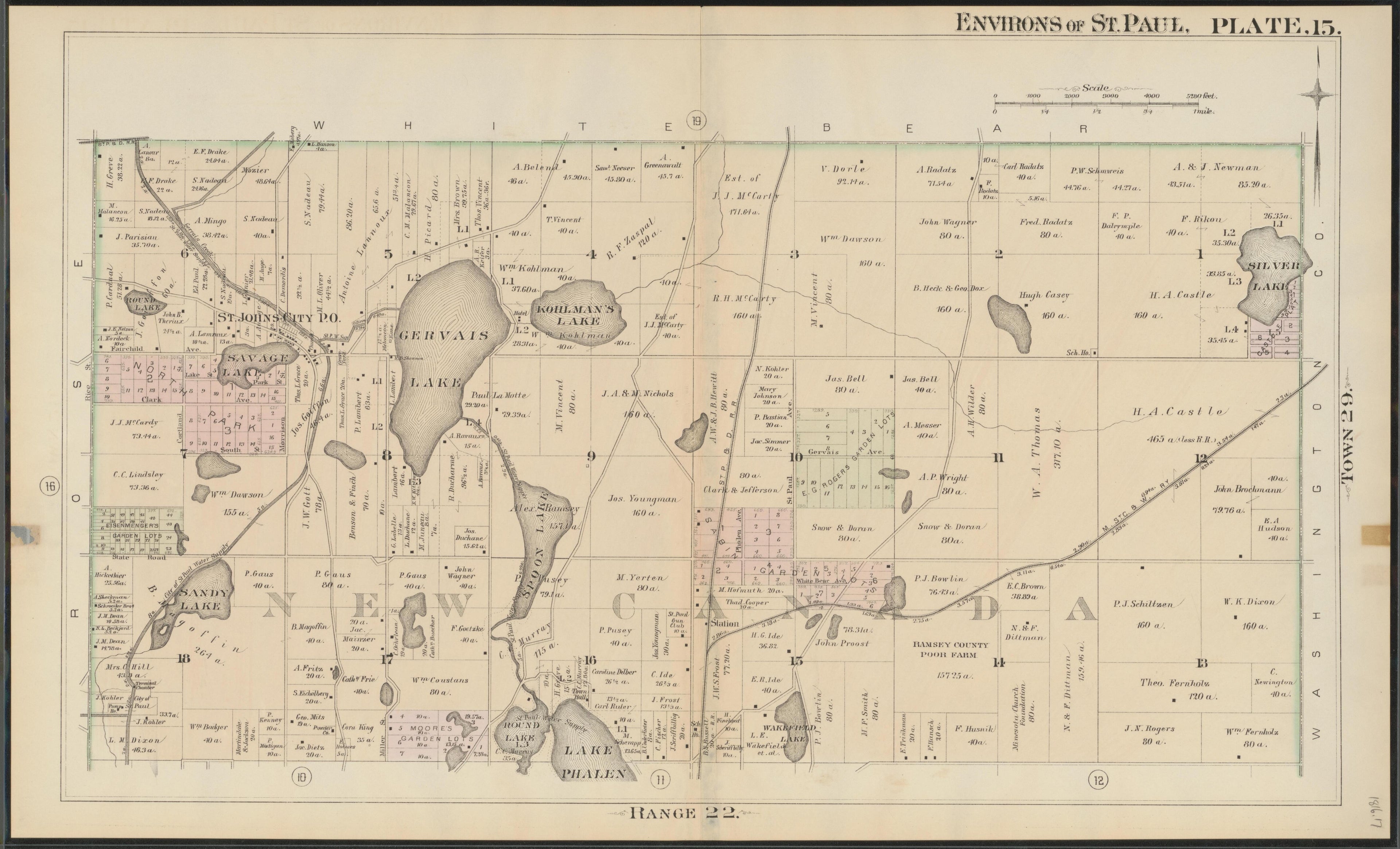 Image 18 of Atlas of the Enirons of St. Paul (maps Only) from Atlas of the Enirons of St. Paul : Including the Whole of Ramsey County, Minnesota 1886 by Relic Map Company