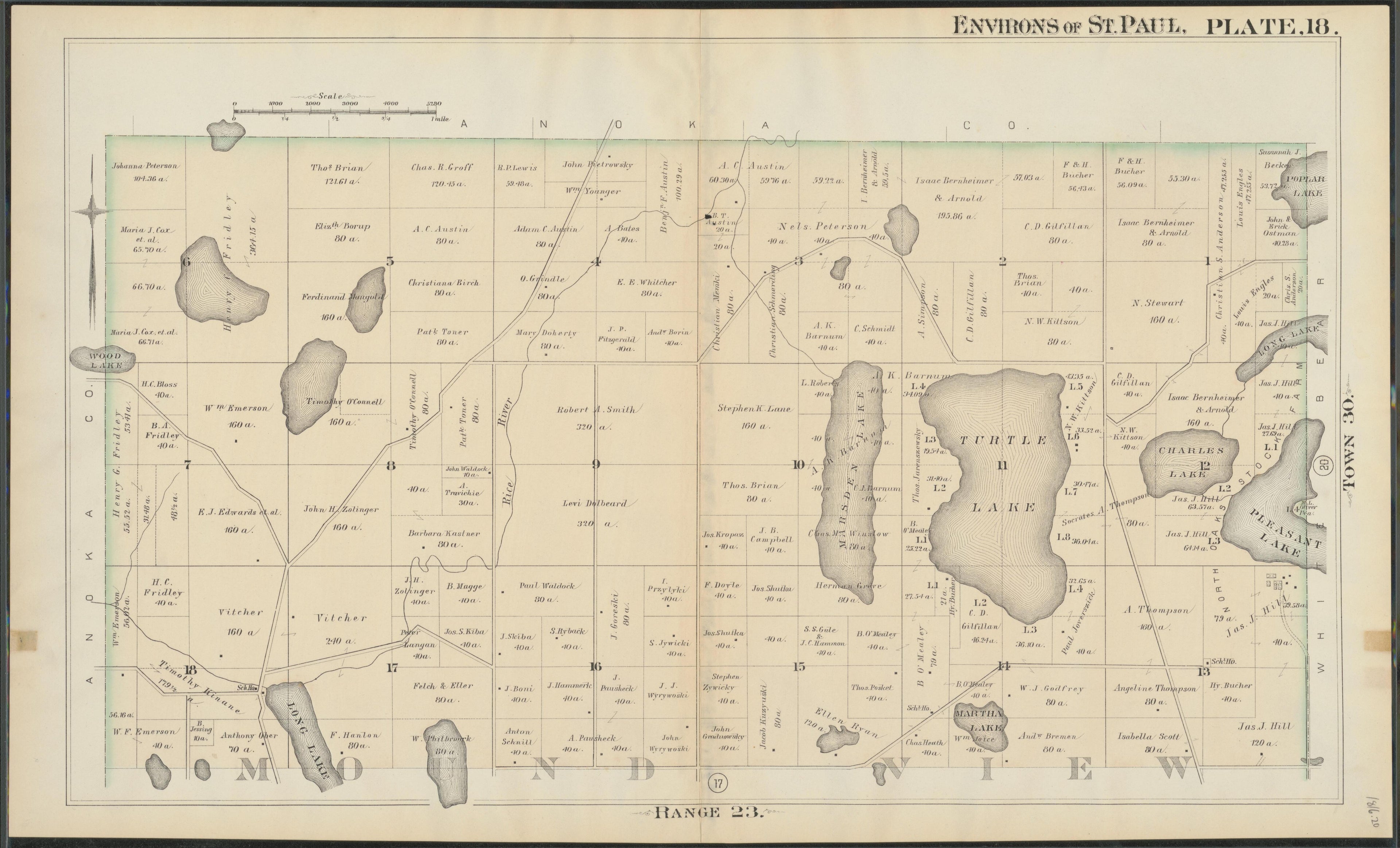 Image 21 of Atlas of the Enirons of St. Paul (maps Only) from Atlas of the Enirons of St. Paul : Including the Whole of Ramsey County, Minnesota 1886 by Relic Map Company
