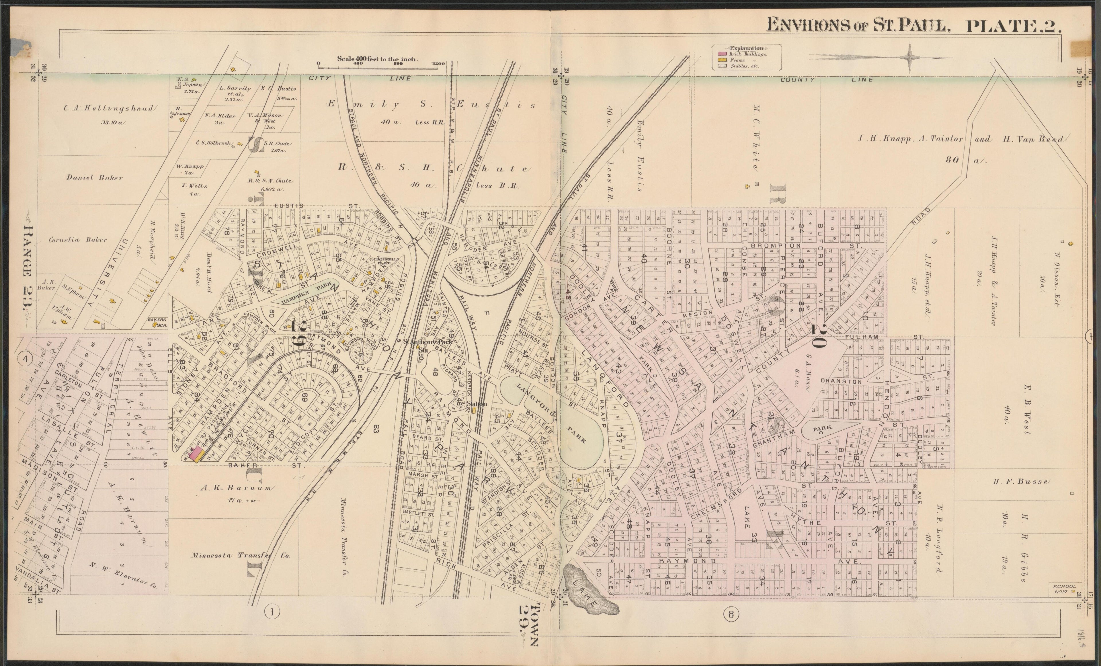 Image 5 of Atlas of the Enirons of St. Paul (maps Only) from Atlas of the Enirons of St. Paul : Including the Whole of Ramsey County, Minnesota 1886 by Relic Map Company