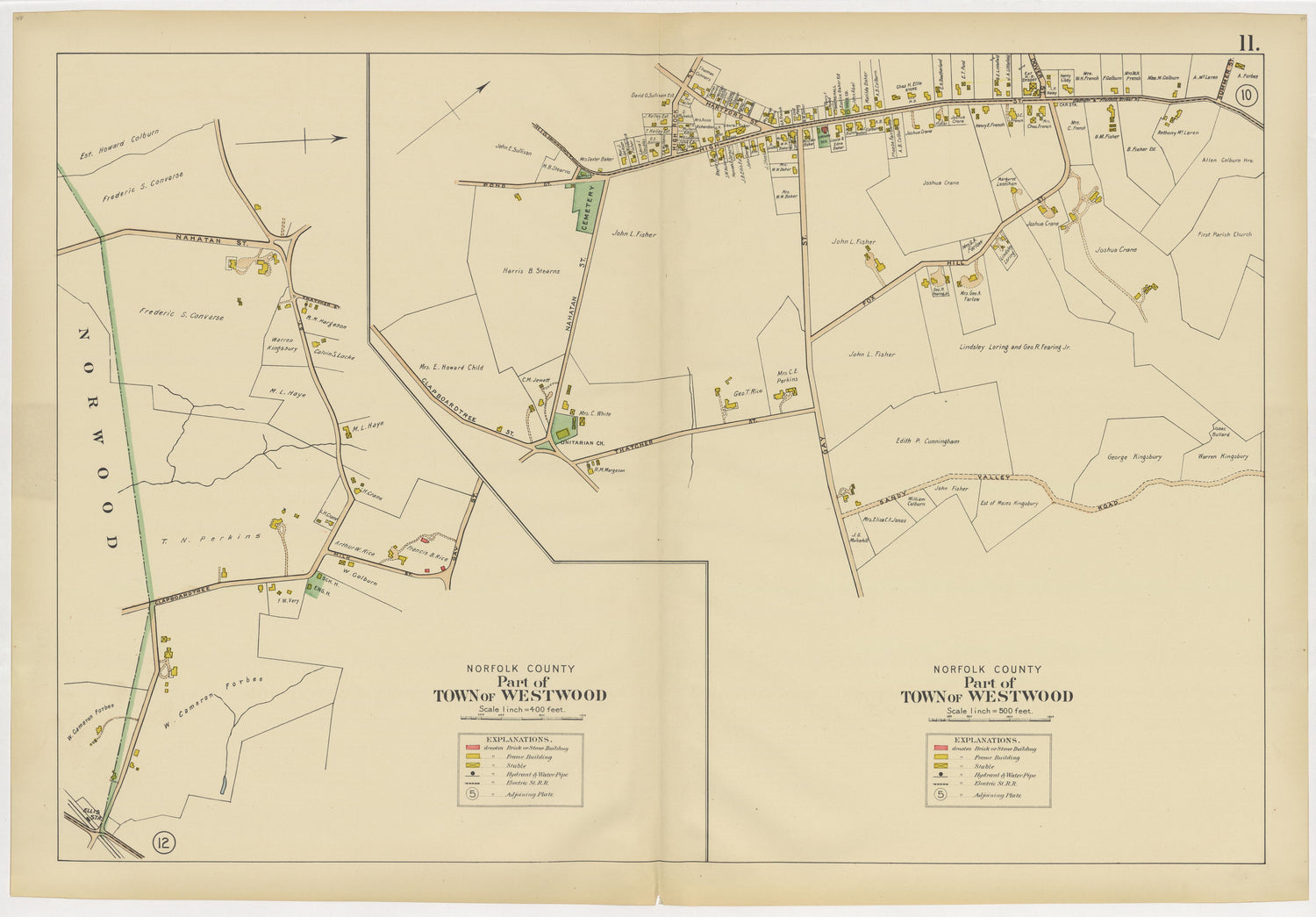 Image 15 of Atlas of the Towns of Needham, Dover, Westwood, Millis and Medfield, Norfolk County, Massachusetts from Atlas of the Towns of Needham, Dover, Westwood, Millis and Medfield, Norfolk County, Massachusetts 1909 by Relic Map Company