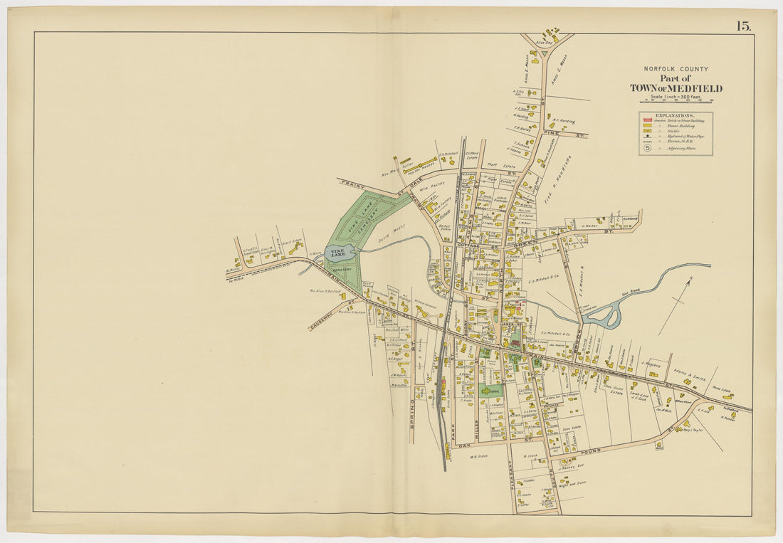 Image 19 of Atlas of the Towns of Needham, Dover, Westwood, Millis and Medfield, Norfolk County, Massachusetts from Atlas of the Towns of Needham, Dover, Westwood, Millis and Medfield, Norfolk County, Massachusetts 1909 by Relic Map Company