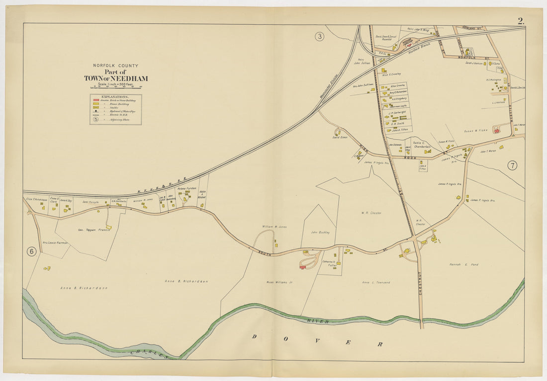 Image 6 of Atlas of the Towns of Needham, Dover, Westwood, Millis and Medfield, Norfolk County, Massachusetts from Atlas of the Towns of Needham, Dover, Westwood, Millis and Medfield, Norfolk County, Massachusetts 1909 by Relic Map Company