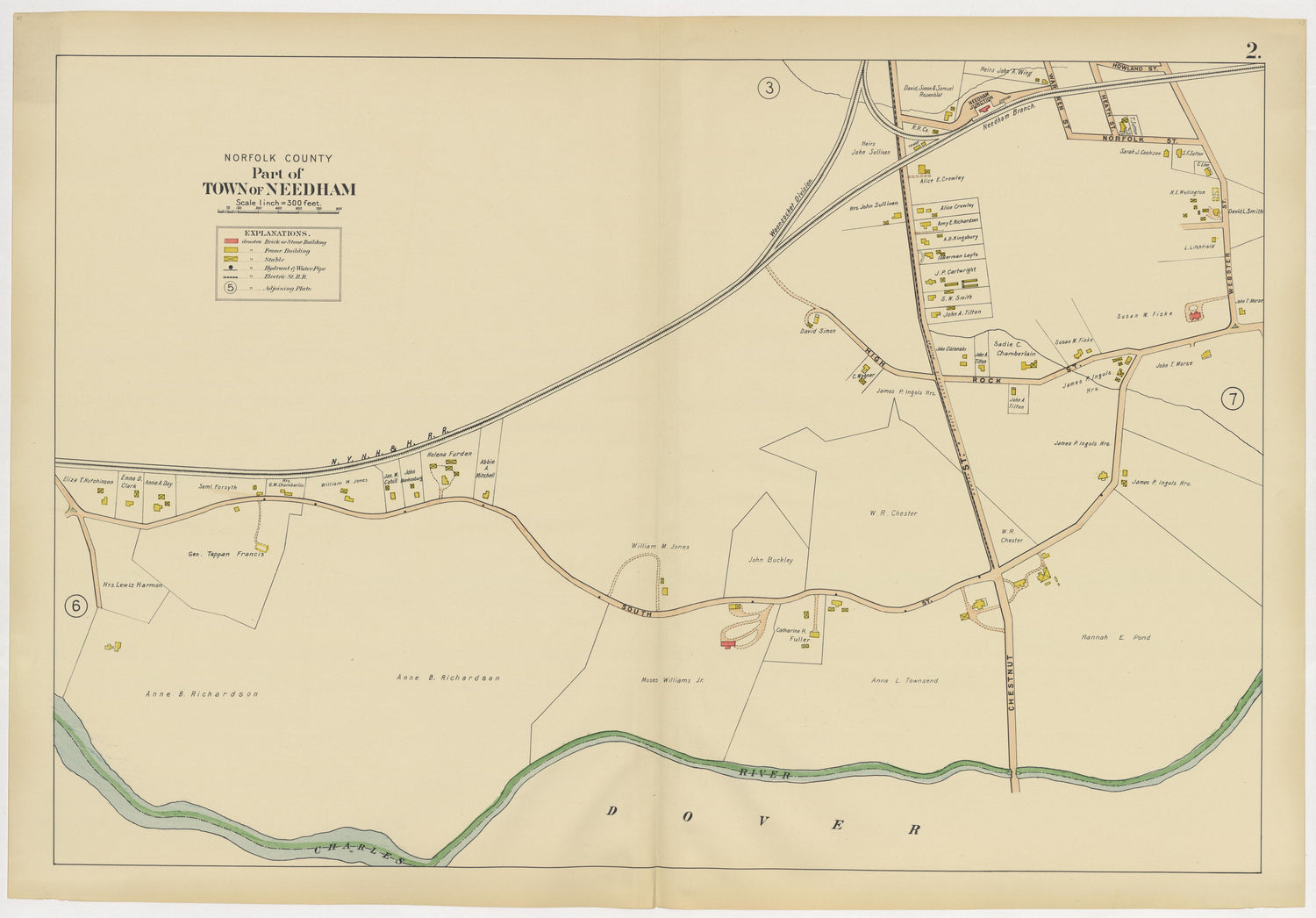 Image 6 of Atlas of the Towns of Needham, Dover, Westwood, Millis and Medfield, Norfolk County, Massachusetts from Atlas of the Towns of Needham, Dover, Westwood, Millis and Medfield, Norfolk County, Massachusetts 1909 by Relic Map Company