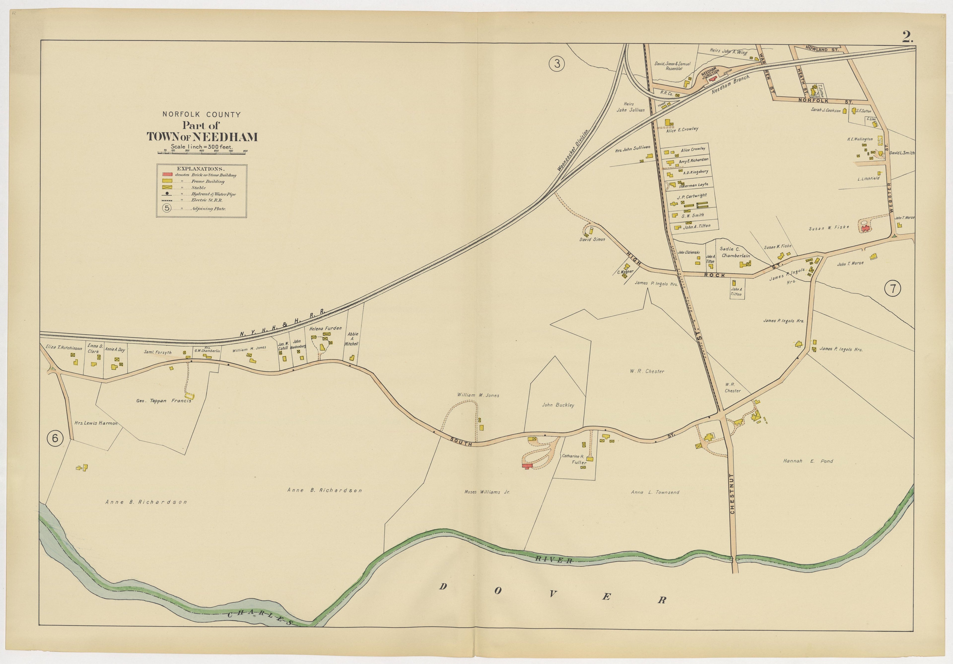 Image 6 of Atlas of the Towns of Needham, Dover, Westwood, Millis and Medfield, Norfolk County, Massachusetts from Atlas of the Towns of Needham, Dover, Westwood, Millis and Medfield, Norfolk County, Massachusetts 1909 by Relic Map Company