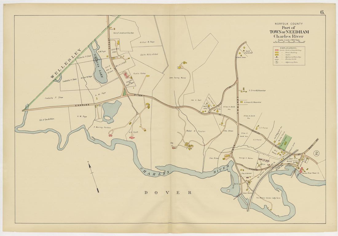 Image 10 of Atlas of the Towns of Needham, Dover, Westwood, Millis and Medfield, Norfolk County, Massachusetts from Atlas of the Towns of Needham, Dover, Westwood, Millis and Medfield, Norfolk County, Massachusetts 1909 by Relic Map Company