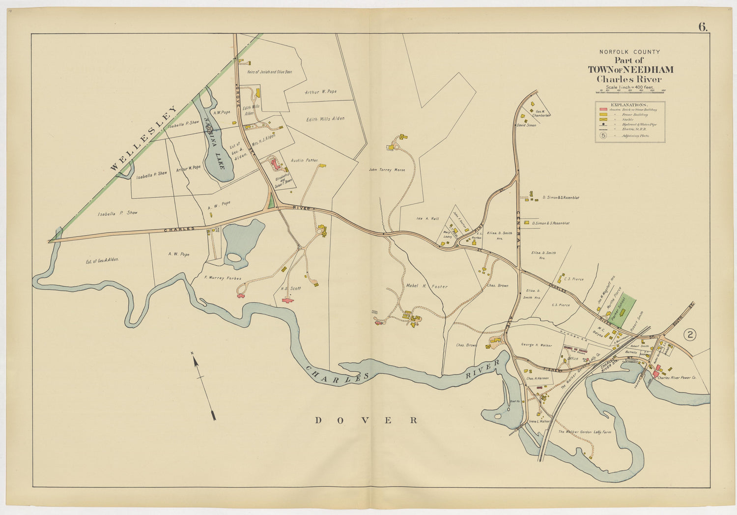 Image 10 of Atlas of the Towns of Needham, Dover, Westwood, Millis and Medfield, Norfolk County, Massachusetts from Atlas of the Towns of Needham, Dover, Westwood, Millis and Medfield, Norfolk County, Massachusetts 1909 by Relic Map Company