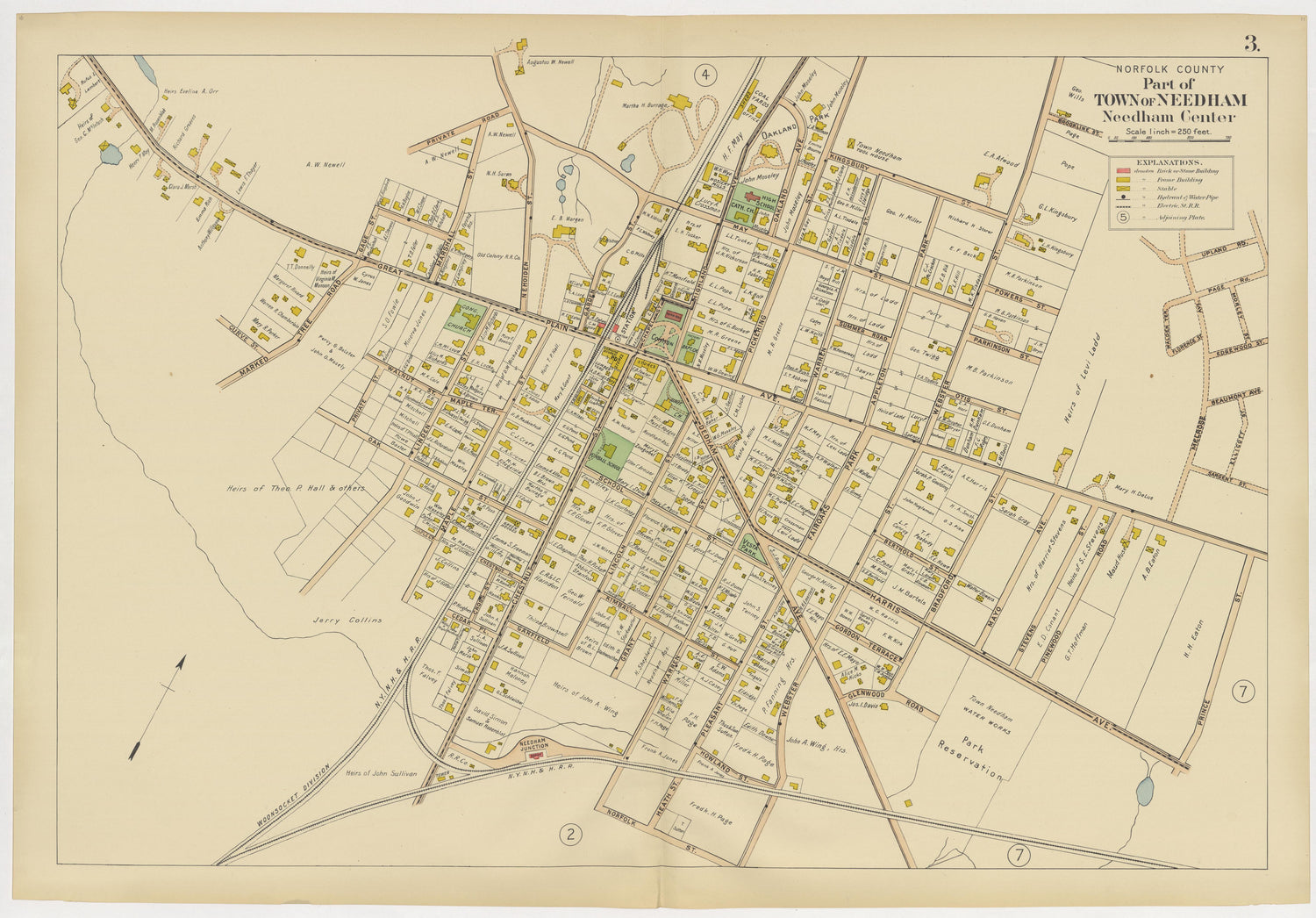 Image 7 of Atlas of the Towns of Needham, Dover, Westwood, Millis and Medfield, Norfolk County, Massachusetts from Atlas of the Towns of Needham, Dover, Westwood, Millis and Medfield, Norfolk County, Massachusetts 1909 by Relic Map Company