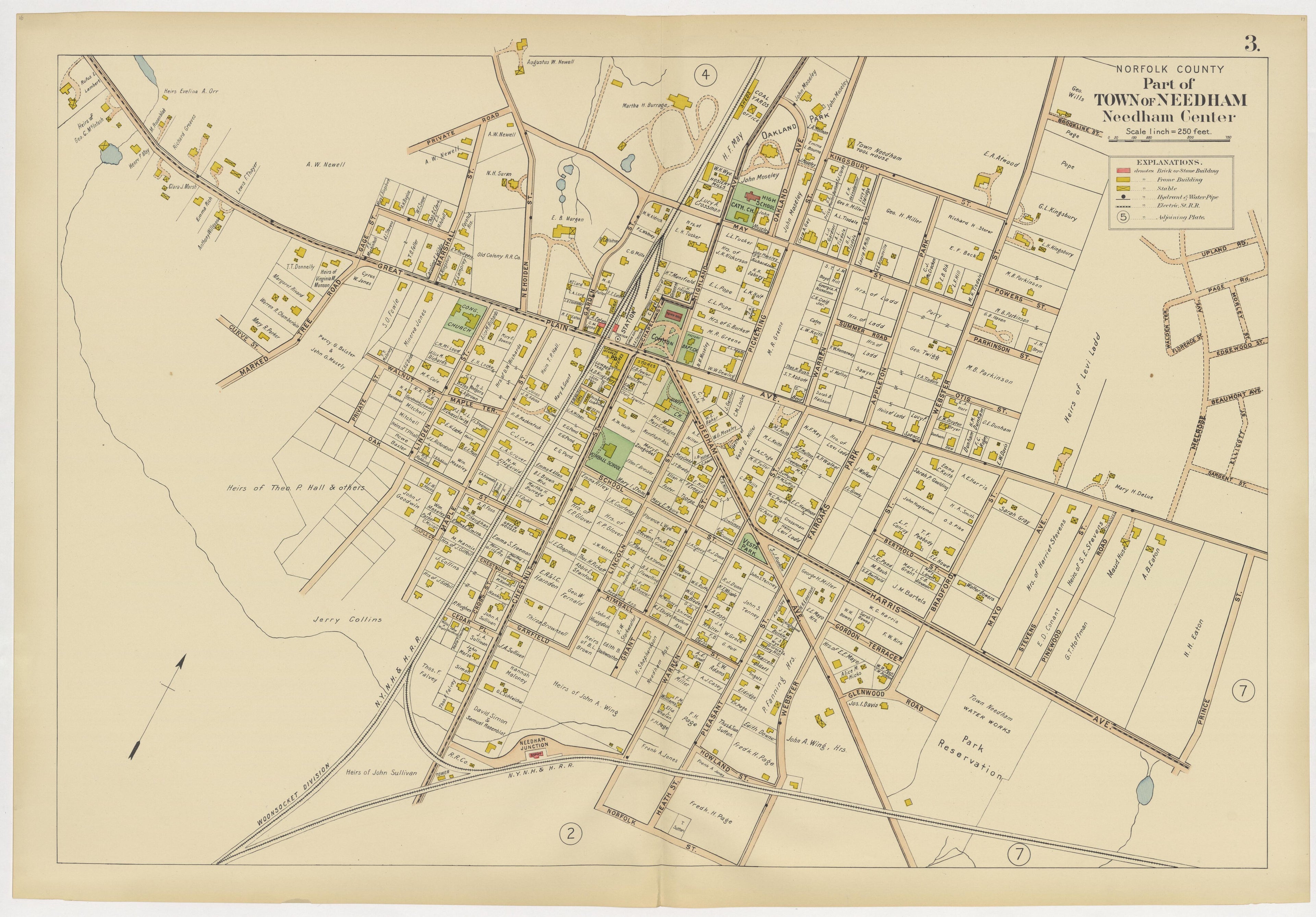 Image 7 of Atlas of the Towns of Needham, Dover, Westwood, Millis and Medfield, Norfolk County, Massachusetts from Atlas of the Towns of Needham, Dover, Westwood, Millis and Medfield, Norfolk County, Massachusetts 1909 by Relic Map Company
