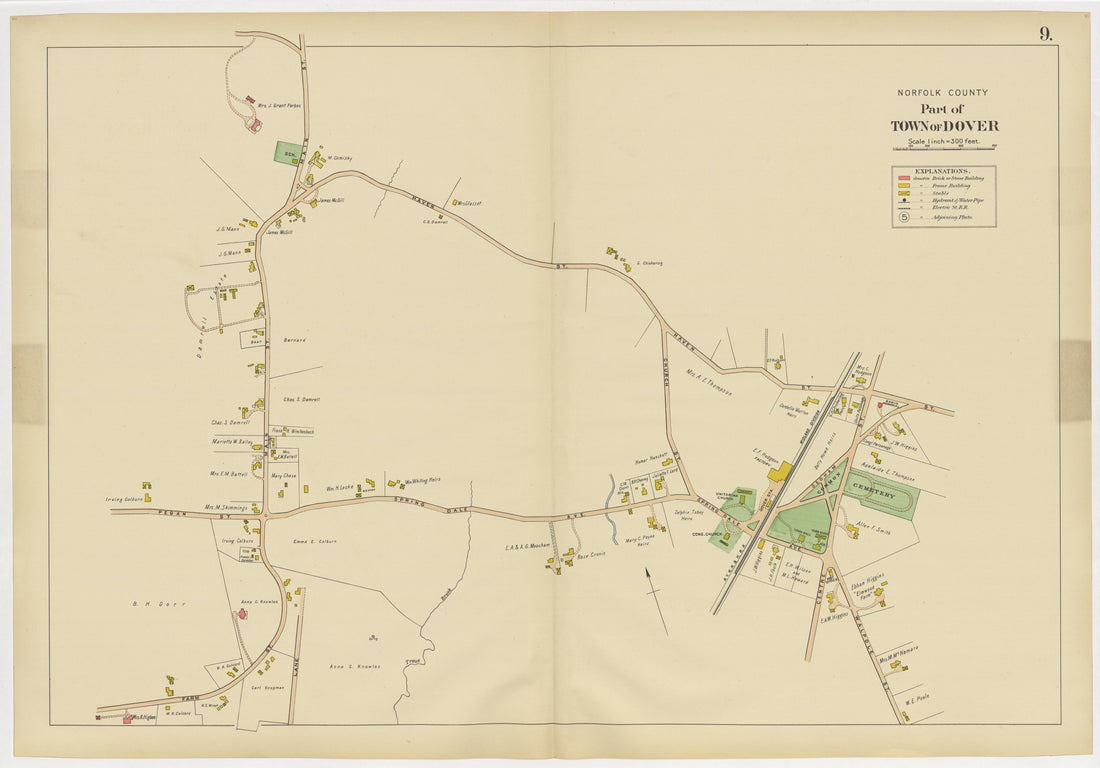 Image 13 of Atlas of the Towns of Needham, Dover, Westwood, Millis and Medfield, Norfolk County, Massachusetts from Atlas of the Towns of Needham, Dover, Westwood, Millis and Medfield, Norfolk County, Massachusetts 1909 by Relic Map Company