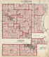 Map of Clear Creek Township; Map of Ashland Township from Atlas of Saunders County, Nebraska : Containing Maps of Townships of the County, Maps of State, United States and World, Farmers Directory, Analysis of the System of U.S. Land Surveys 1916 by Relic Map Company