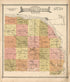 Topographical Map of Saunders County from Atlas of Saunders County, Nebraska : Containing Maps of Townships of the County, Maps of State, United States and World, Farmers Directory, Analysis of the System of U.S. Land Surveys 1916 by Relic Map Company