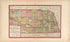 Premier Series Map of Nebraska from Atlas of Saunders County, Nebraska : Containing Maps of Townships of the County, Maps of State, United States and World, Farmers Directory, Analysis of the System of U.S. Land Surveys 1916 by Relic Map Company