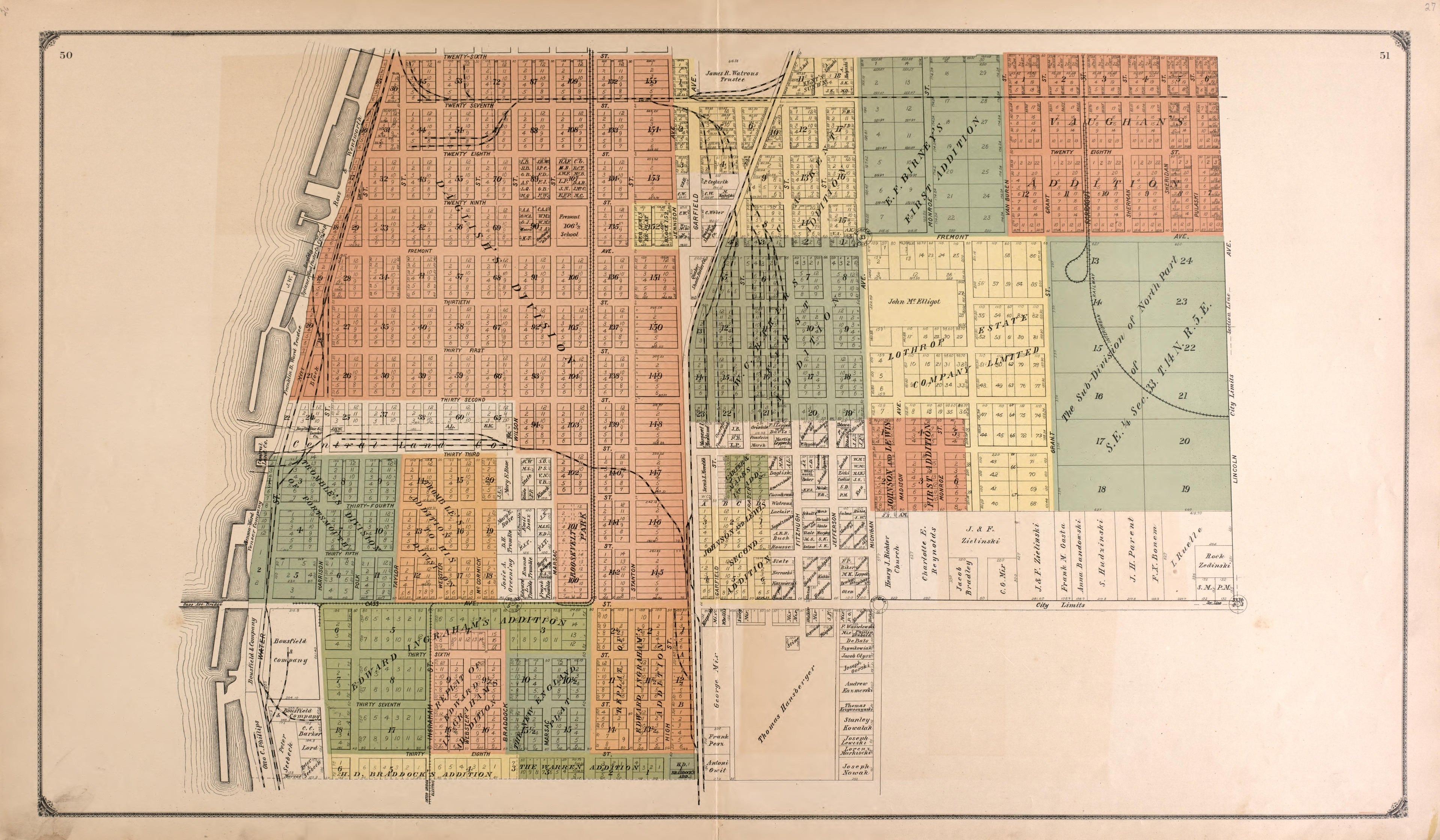 Bay City - 4 from the County of Bay : State, County, Township, City and Village Maps 1916 by Relic Map Company