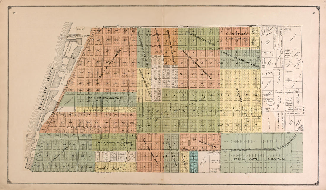 Bay City - 3 from the County of Bay : State, County, Township, City and Village Maps 1916 by Relic Map Company