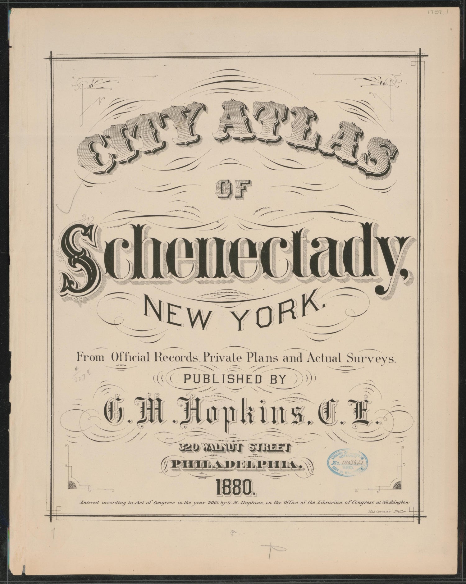 Image 2 of City Atlas of Schenectady, N.Y. (maps Only) from City Atlas of Schenectady, N.Y. : from Official Records, Private Plans and Actual Surveys 1880 by Relic Map Company