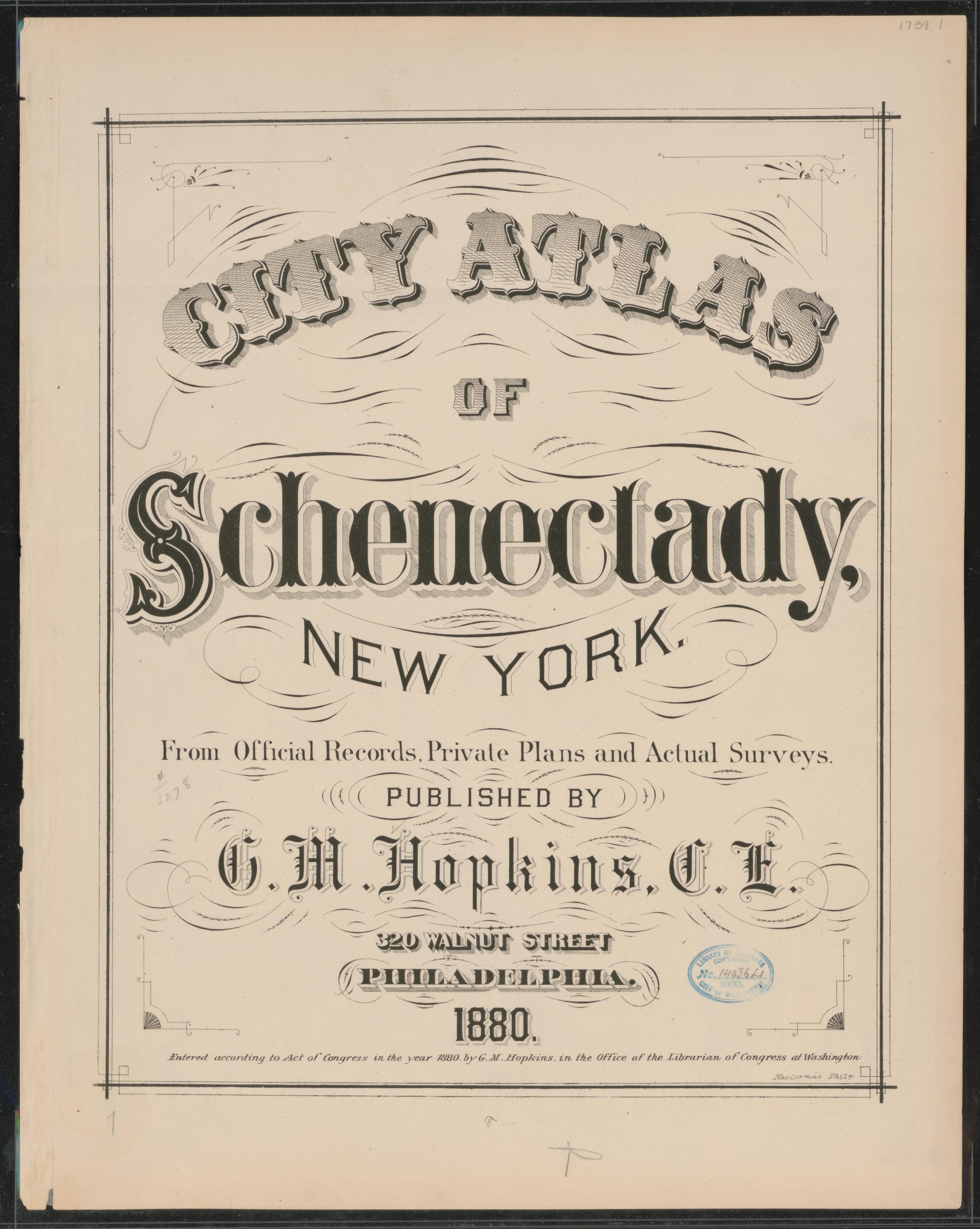 Image 2 of City Atlas of Schenectady, N.Y. (maps Only) from City Atlas of Schenectady, N.Y. : from Official Records, Private Plans and Actual Surveys 1880 by Relic Map Company
