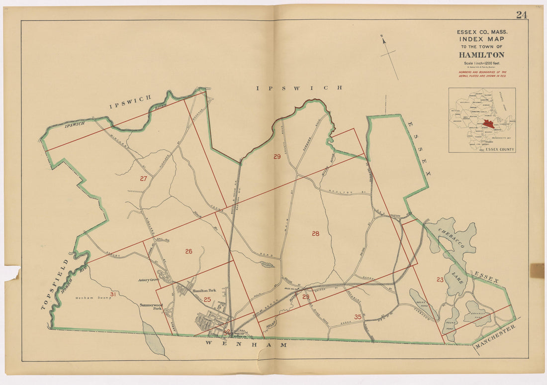 Image 28 of Atlas of the Towns of Topsfield, Ipswich, Essex, Hamilton and Wenham, Essex County, Massachusetts from Atlas of the Towns of Topsfield, Ipswich, Essex, Hamilton and Wenham, Essex County, Massachusetts 1910 by Relic Map Company
