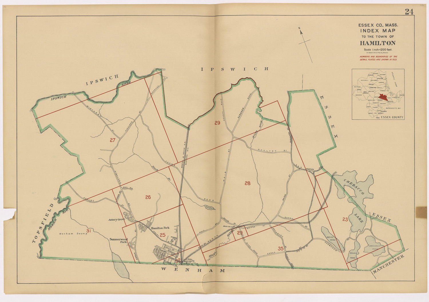 Image 28 of Atlas of the Towns of Topsfield, Ipswich, Essex, Hamilton and Wenham, Essex County, Massachusetts from Atlas of the Towns of Topsfield, Ipswich, Essex, Hamilton and Wenham, Essex County, Massachusetts 1910 by Relic Map Company