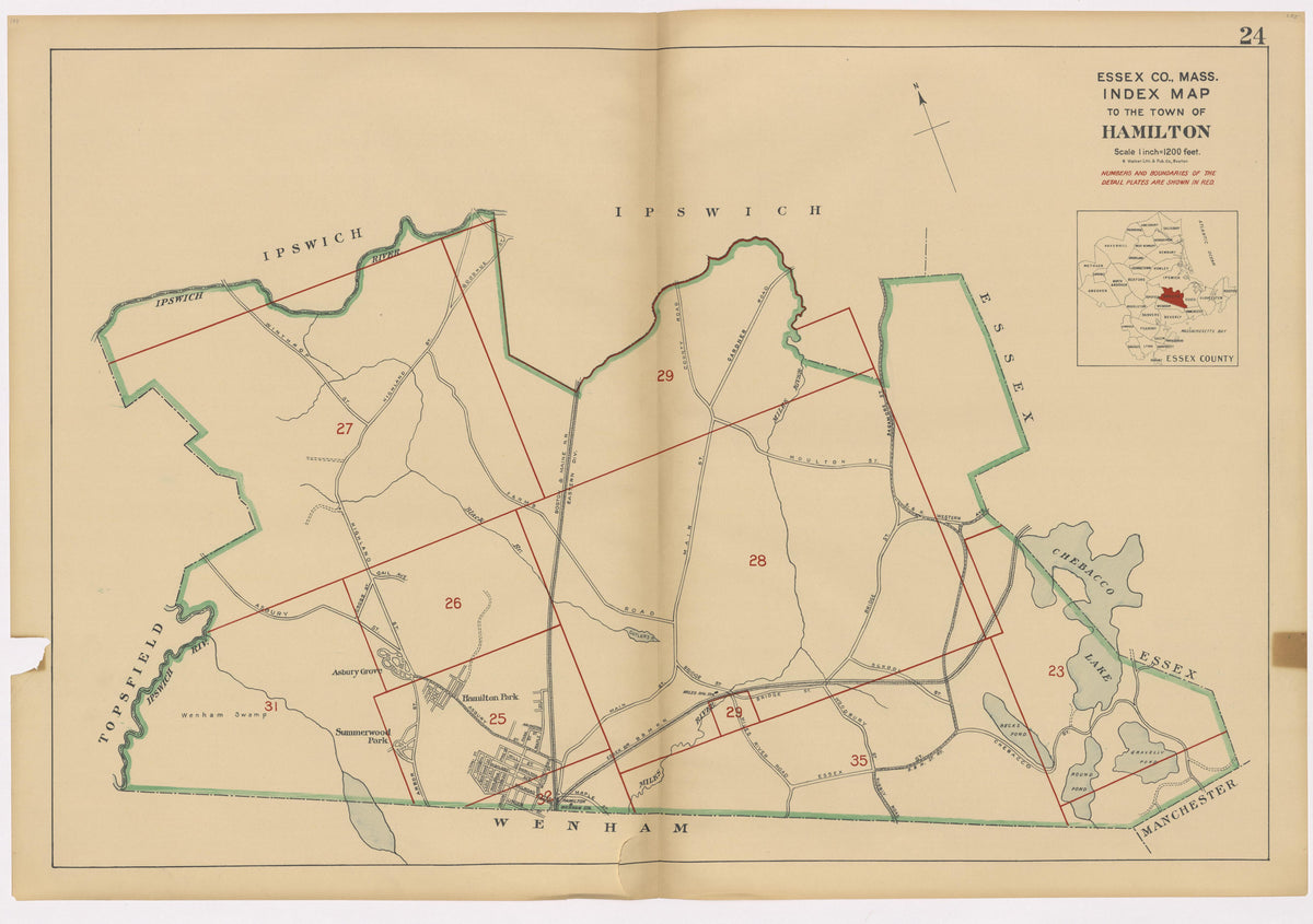 Image 28 of Atlas of the Towns of Topsfield, Ipswich, Essex, Hamilton and Wenham, Essex County, Massachusetts from Atlas of the Towns of Topsfield, Ipswich, Essex, Hamilton and Wenham, Essex County, Massachusetts 1910 by Relic Map Company
