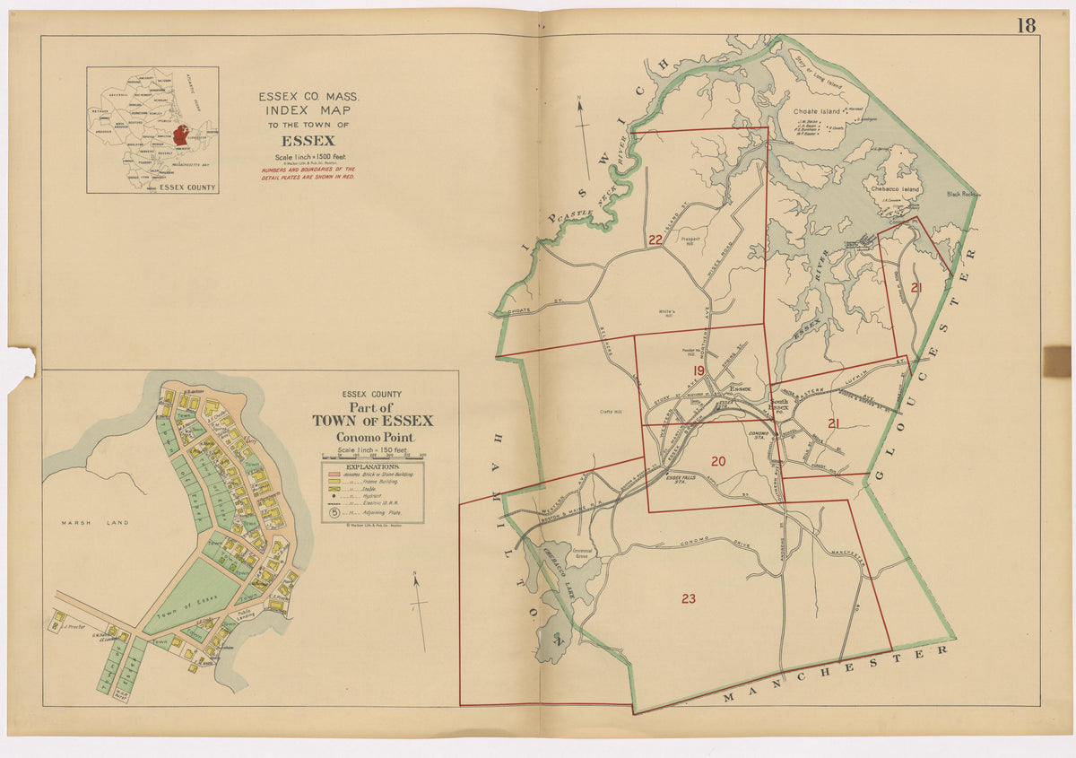 Image 22 of Atlas of the Towns of Topsfield, Ipswich, Essex, Hamilton and Wenham, Essex County, Massachusetts from Atlas of the Towns of Topsfield, Ipswich, Essex, Hamilton and Wenham, Essex County, Massachusetts 1910 by Relic Map Company