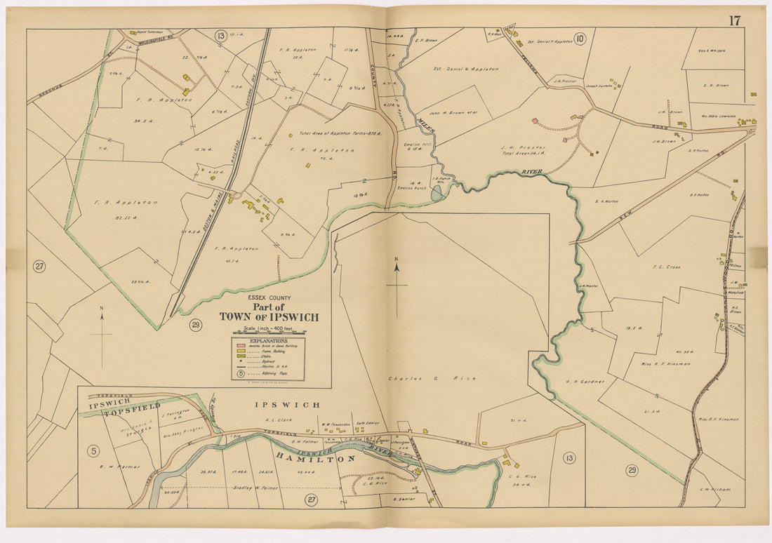 Image 21 of Atlas of the Towns of Topsfield, Ipswich, Essex, Hamilton and Wenham, Essex County, Massachusetts from Atlas of the Towns of Topsfield, Ipswich, Essex, Hamilton and Wenham, Essex County, Massachusetts 1910 by Relic Map Company