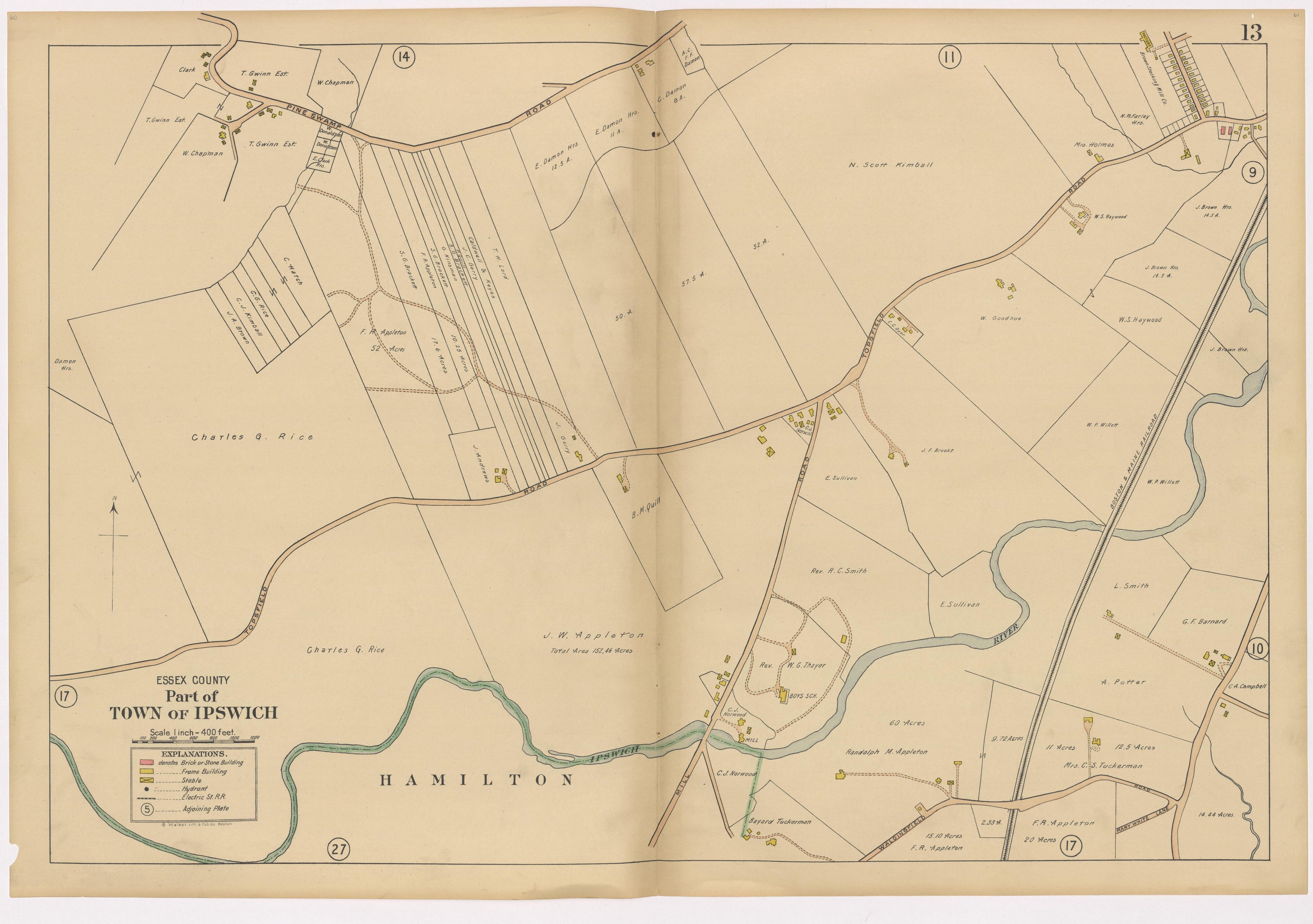 Image 17 of Atlas of the Towns of Topsfield, Ipswich, Essex, Hamilton and Wenham, Essex County, Massachusetts from Atlas of the Towns of Topsfield, Ipswich, Essex, Hamilton and Wenham, Essex County, Massachusetts 1910 by Relic Map Company