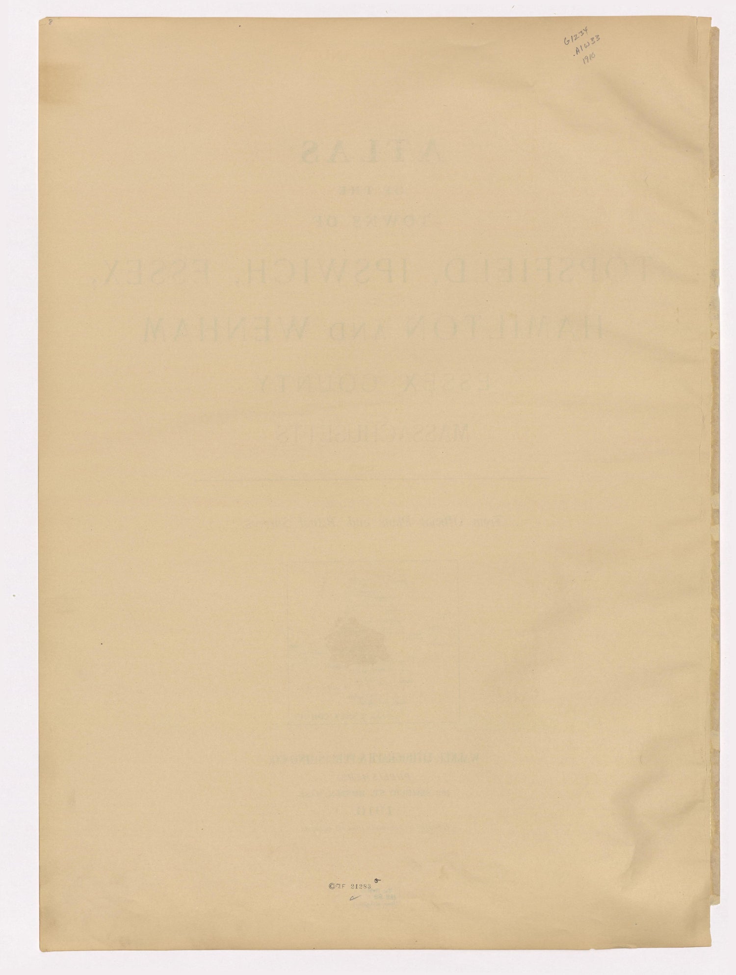 Image 3 of Atlas of the Towns of Topsfield, Ipswich, Essex, Hamilton and Wenham, Essex County, Massachusetts from Atlas of the Towns of Topsfield, Ipswich, Essex, Hamilton and Wenham, Essex County, Massachusetts 1910 by Relic Map Company