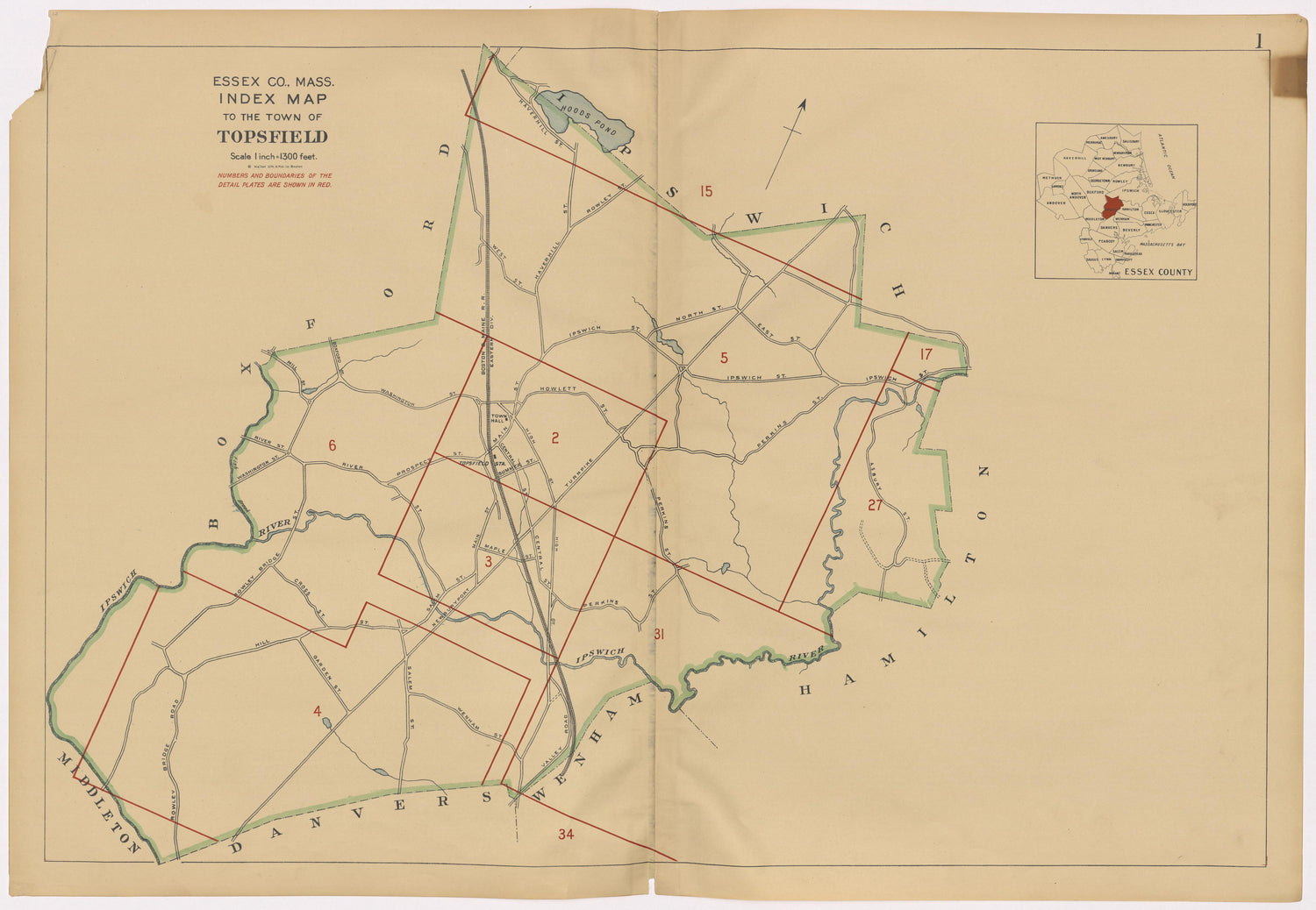 Image 5 of Atlas of the Towns of Topsfield, Ipswich, Essex, Hamilton and Wenham, Essex County, Massachusetts from Atlas of the Towns of Topsfield, Ipswich, Essex, Hamilton and Wenham, Essex County, Massachusetts 1910 by Relic Map Company